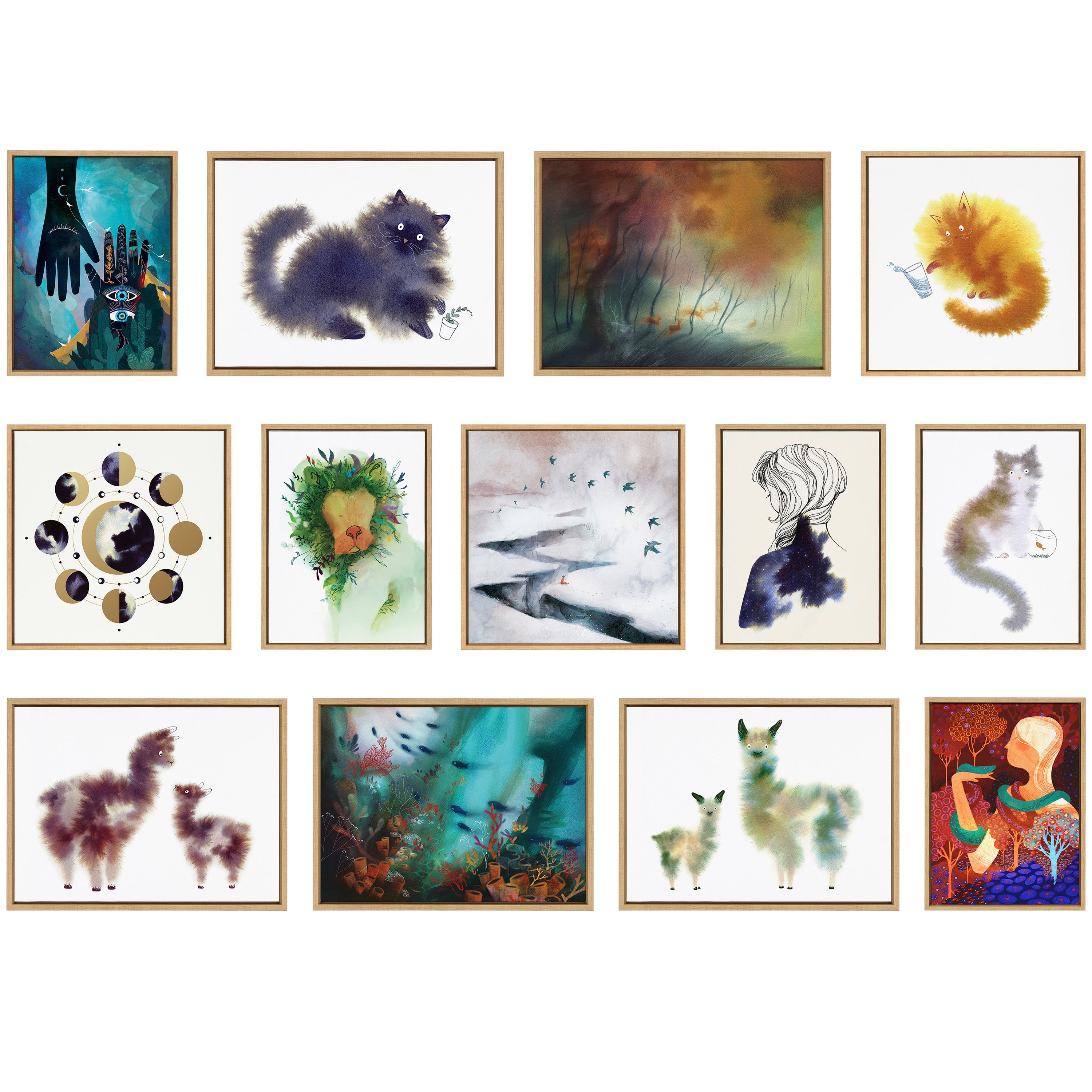 Framed Canvas Sylvie Natural 18x24 4