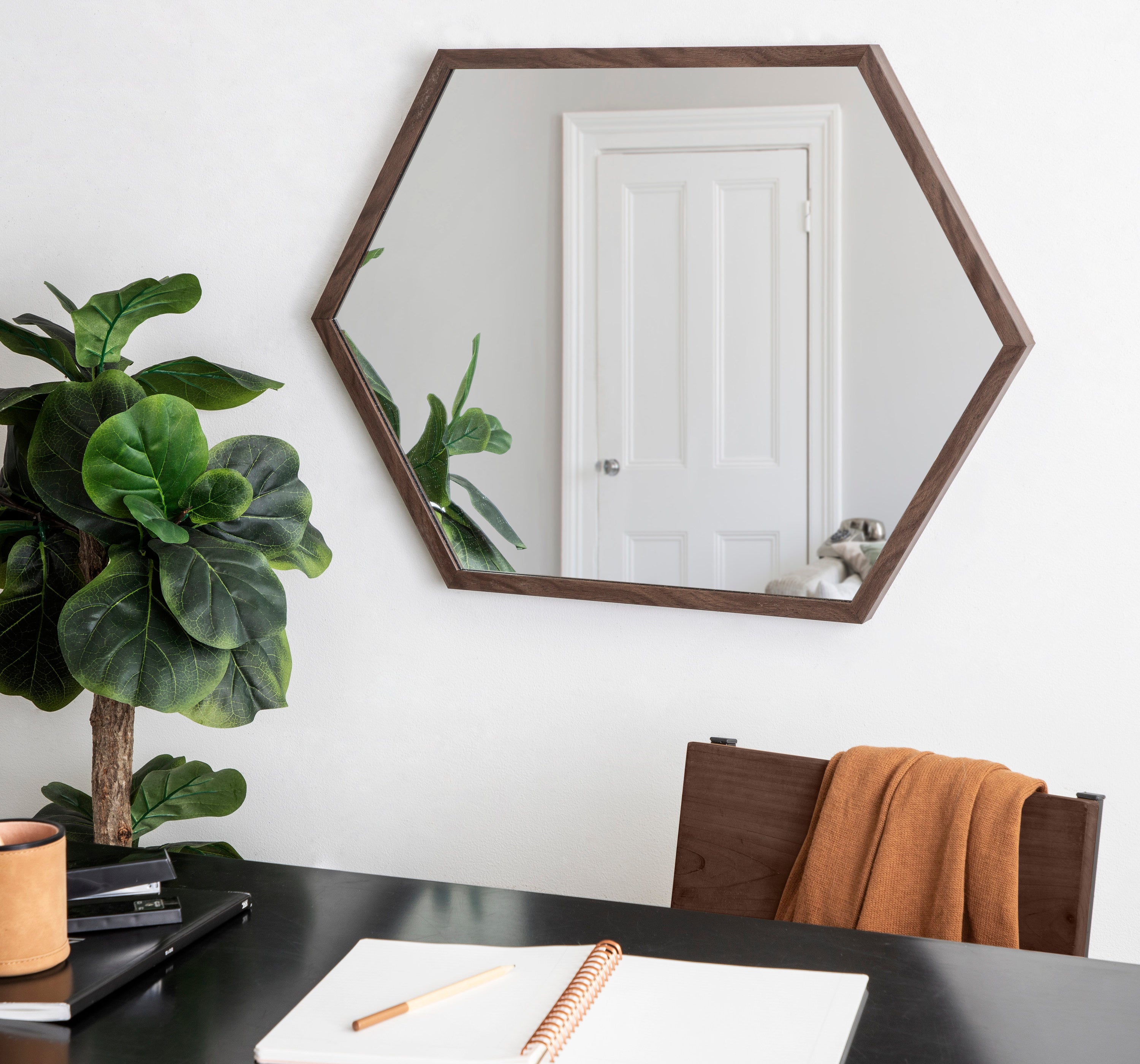 Laverty Framed Hexagon Wall Mirror