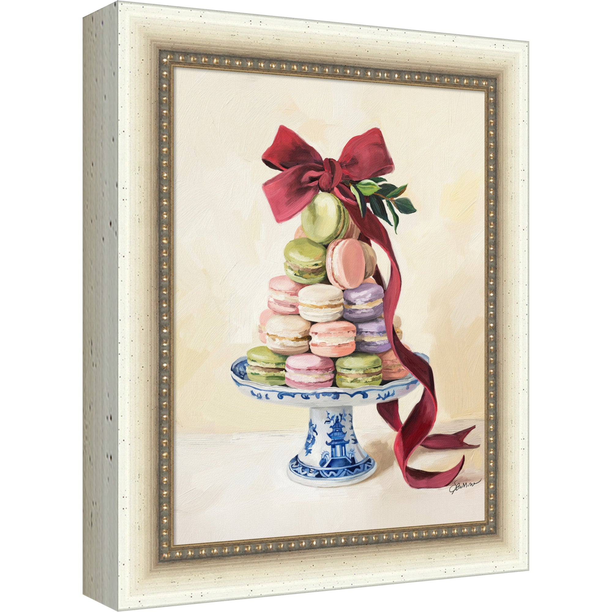 Mounted Canvas Belmont Distress White 10x12 1