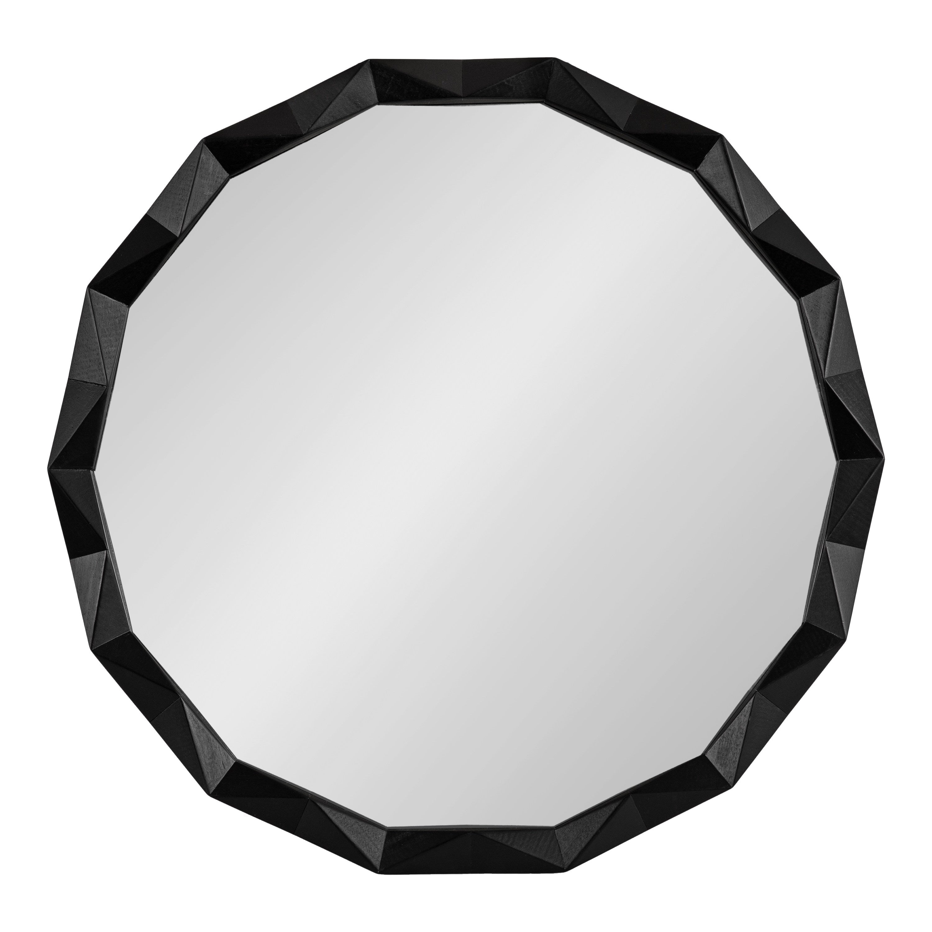 Round Mirror Black 26x26 5