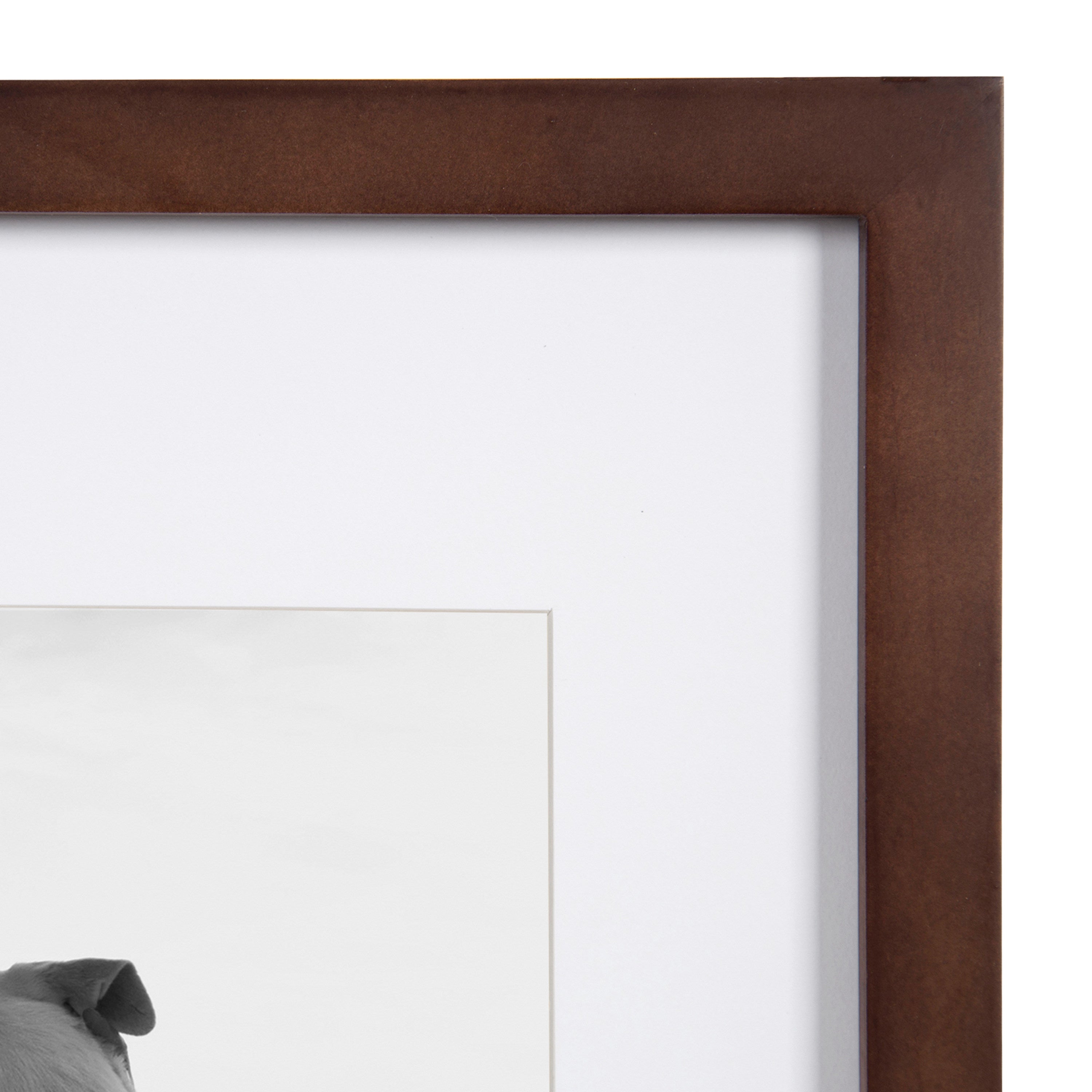 Wall Frame Walnut Brown 14x18 matted to 11x14 4