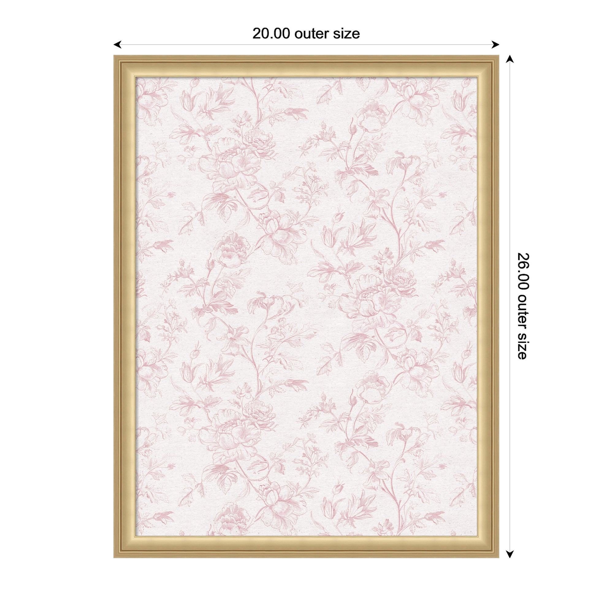 Pinboard 20x26 Florence Gold 2