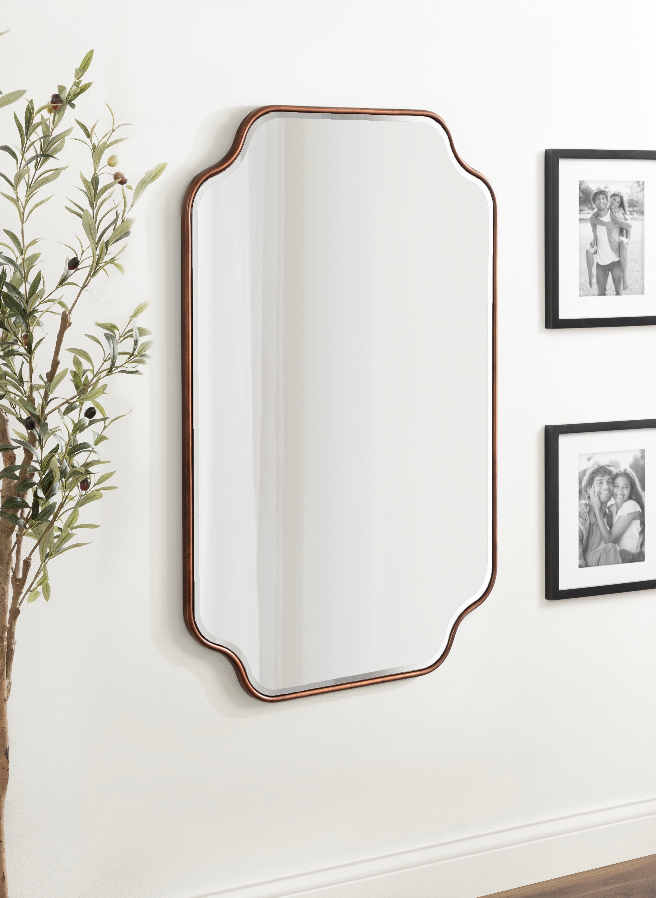 Scallop Mirror 24x36 Bronze 6