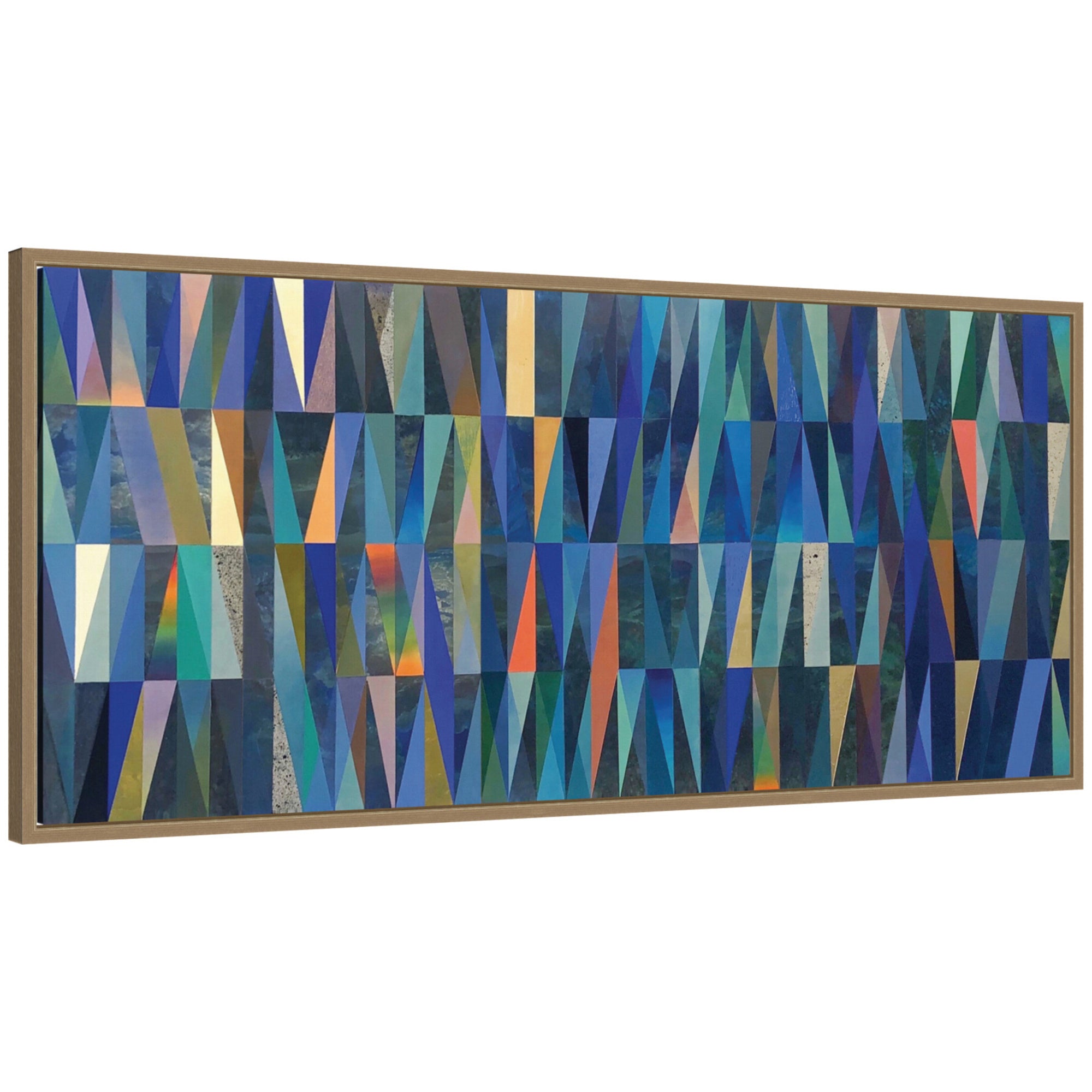 Framed Canvas 40x18 Sylvie Dark Gold 1