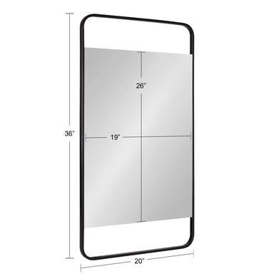 Rectangle Mirror Black 20x36 5