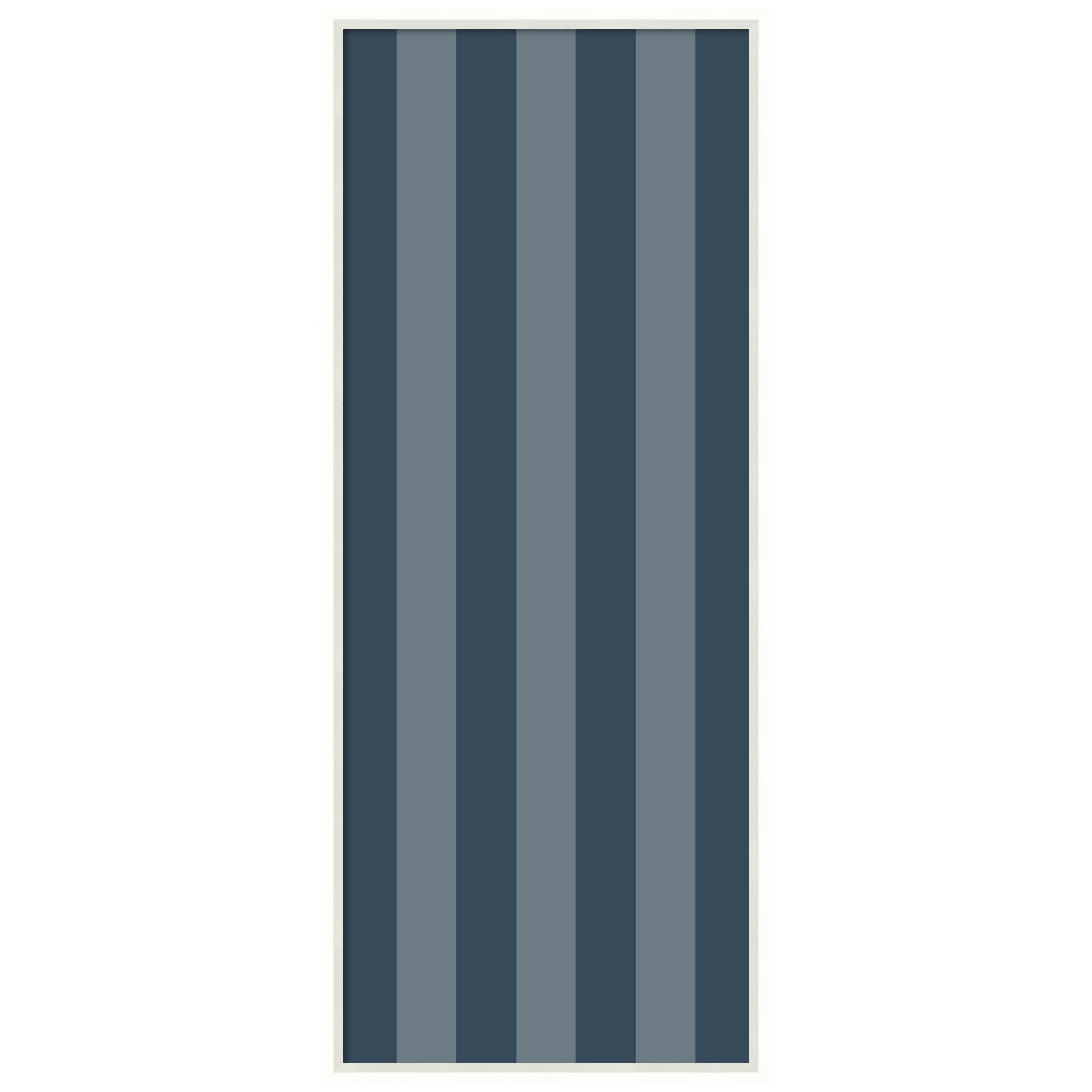 Framed Fabric Pinboard Wide Stripes Blue Wall Organization