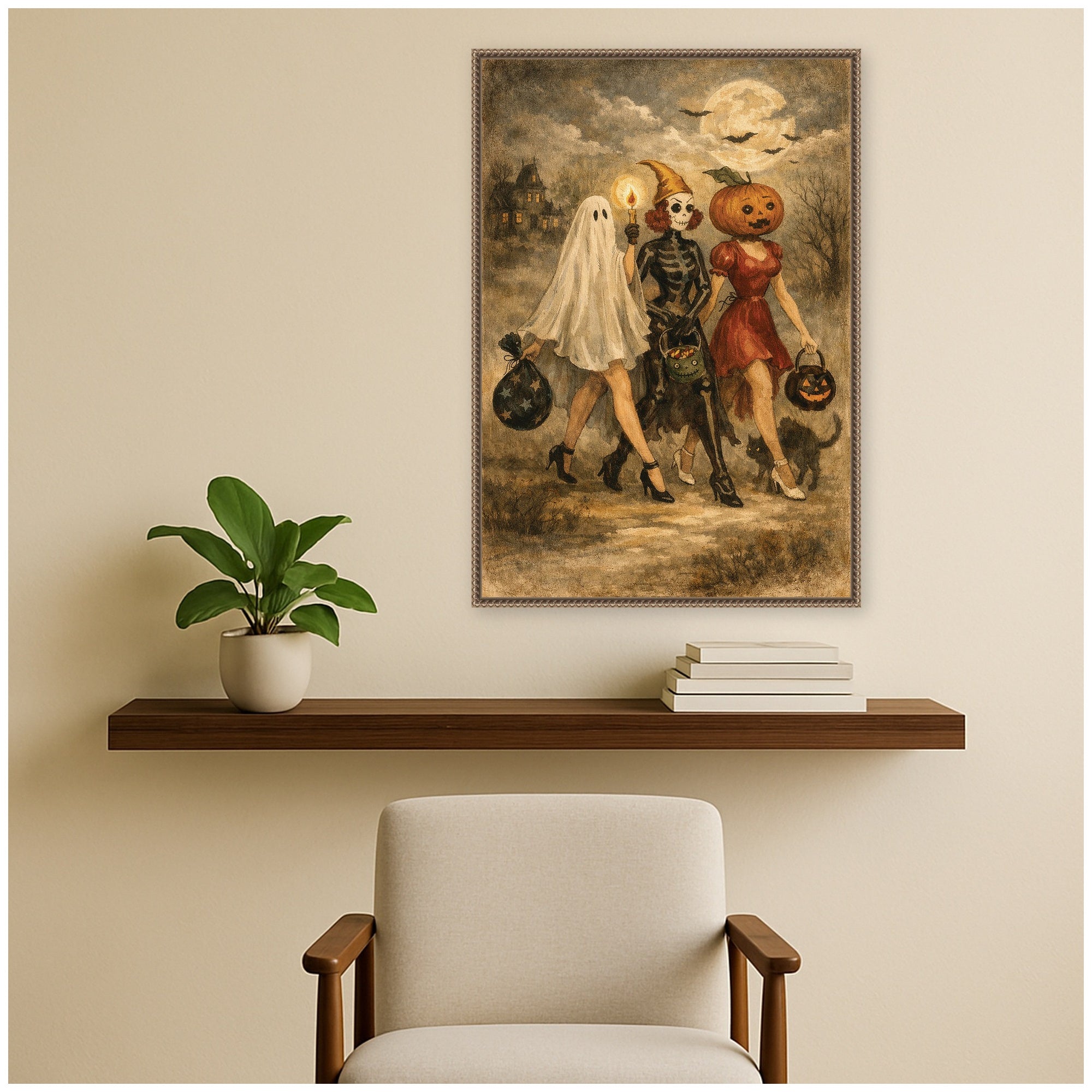 Framed Canvas 23x33 Sylvie Beaded Dark Gold 5
