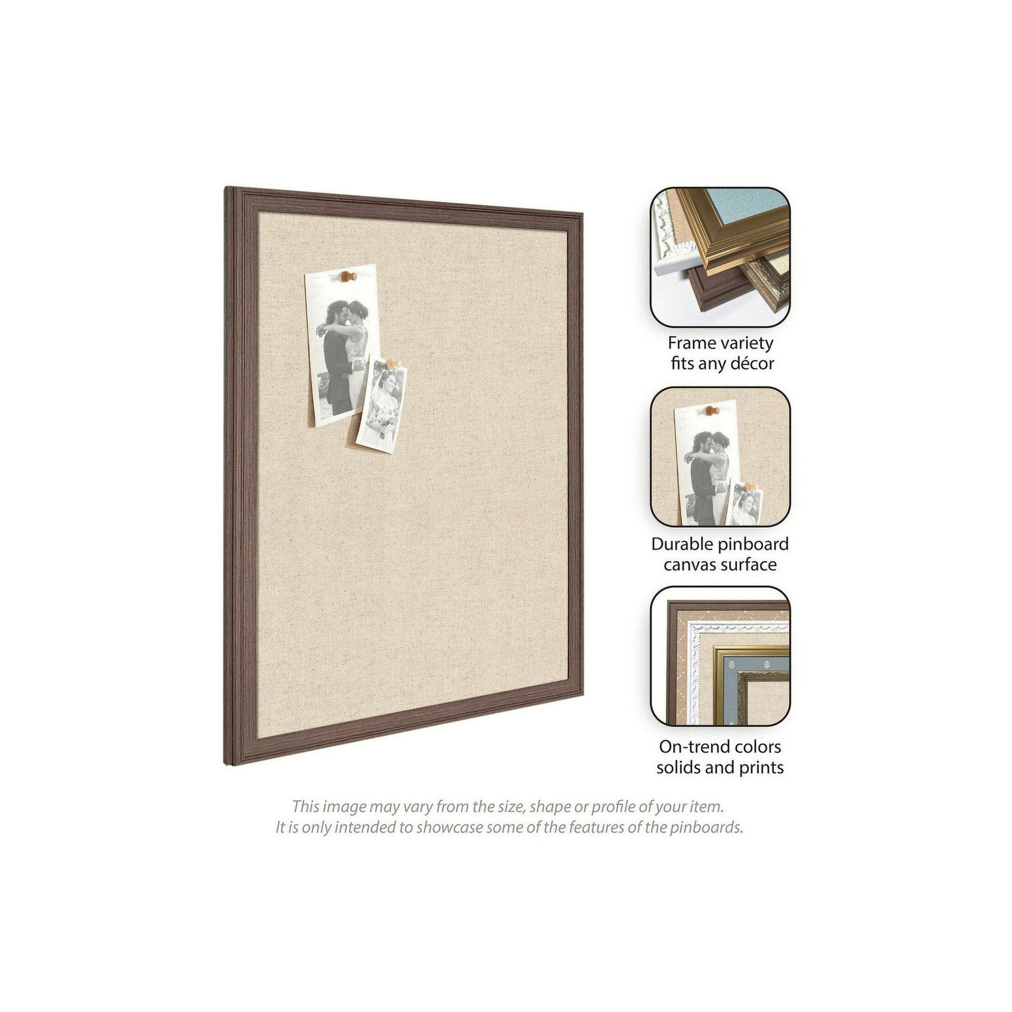 Pinboard 26x20 Woodgrain Stripe Mocha 5