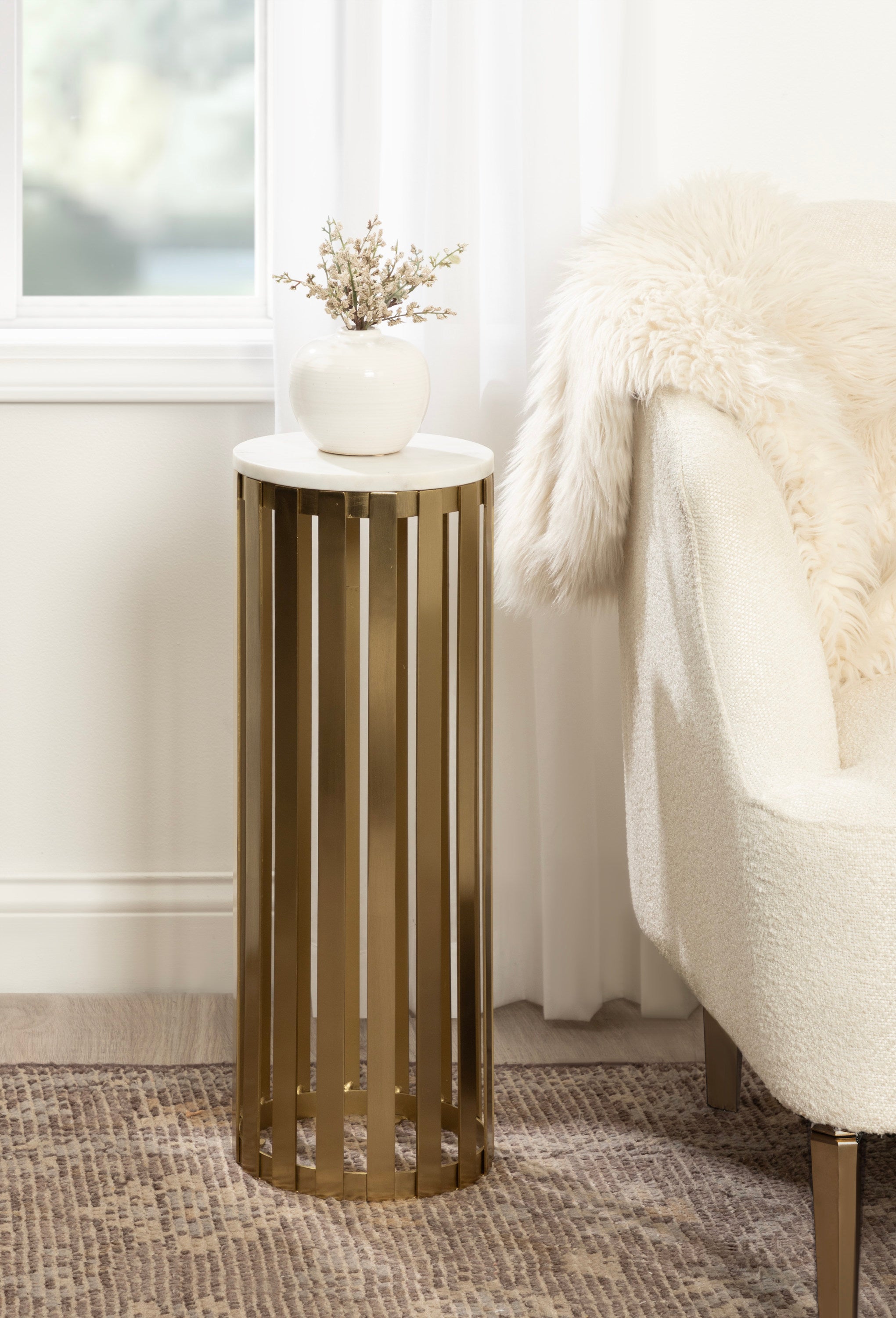 Drink Table Gold 9" Diameter 7