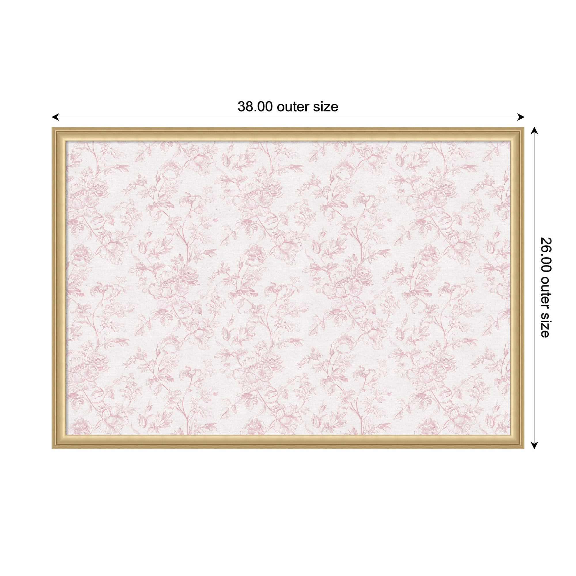 Pinboard 38x26 Florence Gold 2