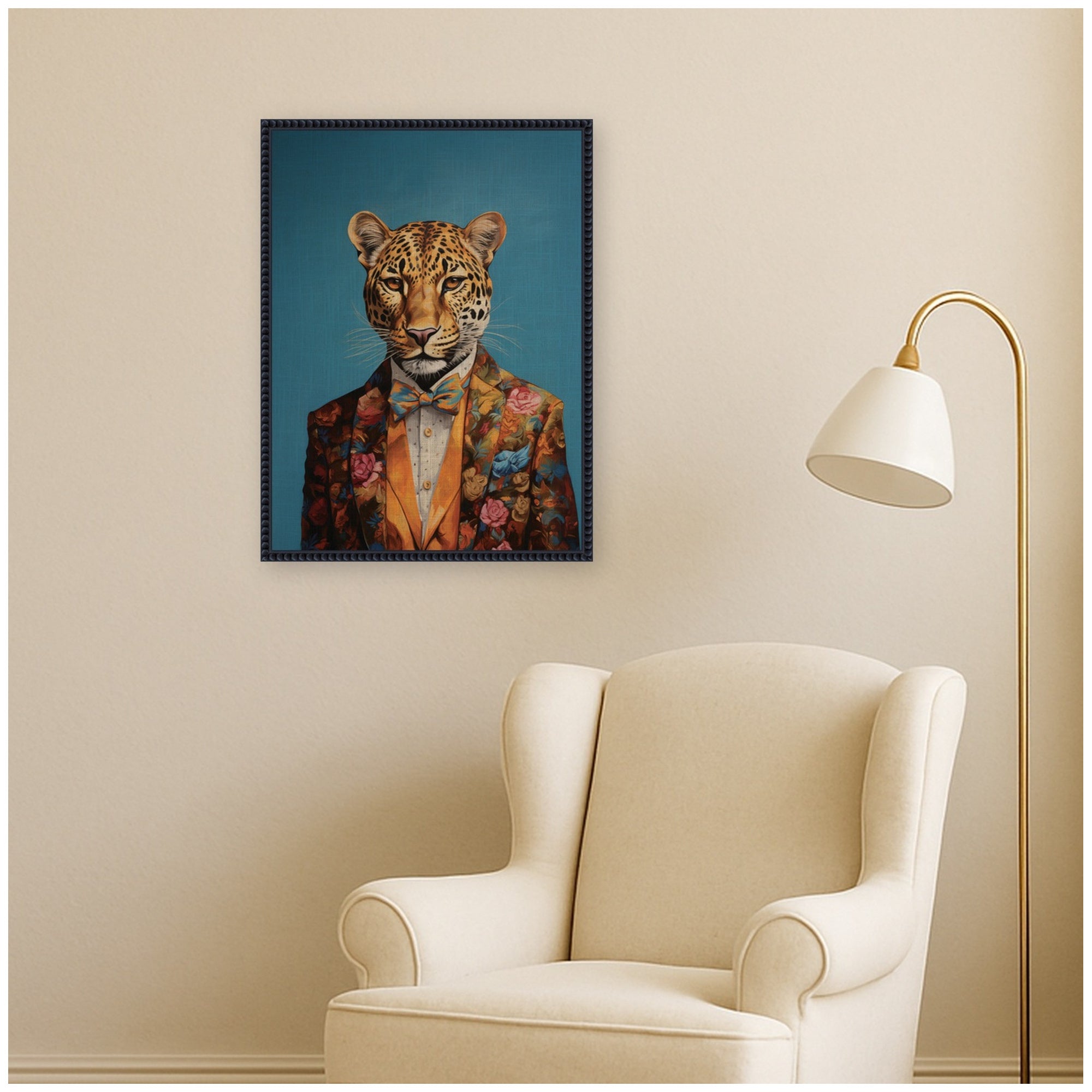 Framed Canvas 18x24 Sylvie Beaded Black 6