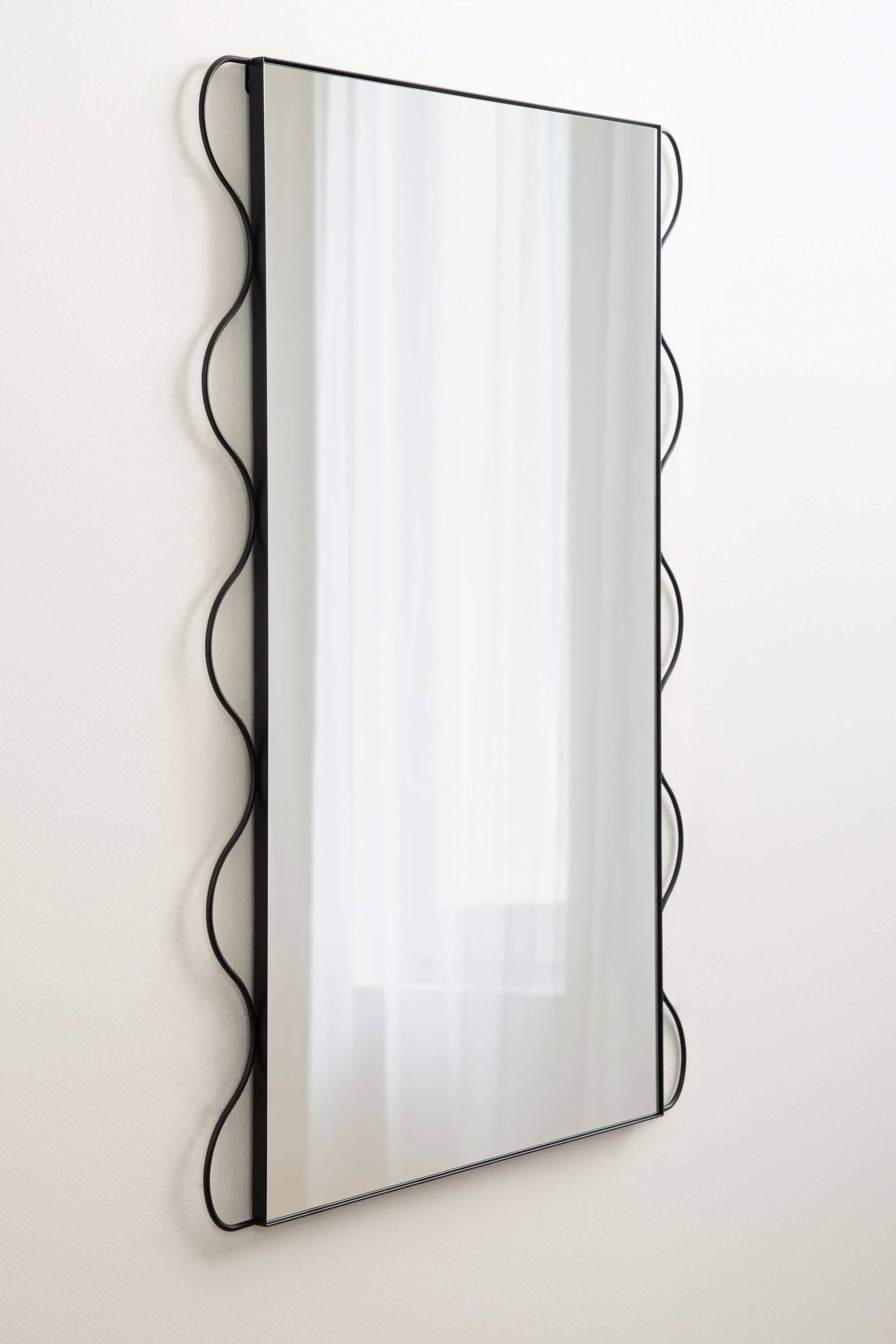 Wriggle Wavy Wall Mirror Metal