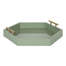 Lipton Hexagon Decorative Tray with Metal Handles