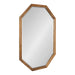 Octagon Mirror Rustic Brown 24x36 1