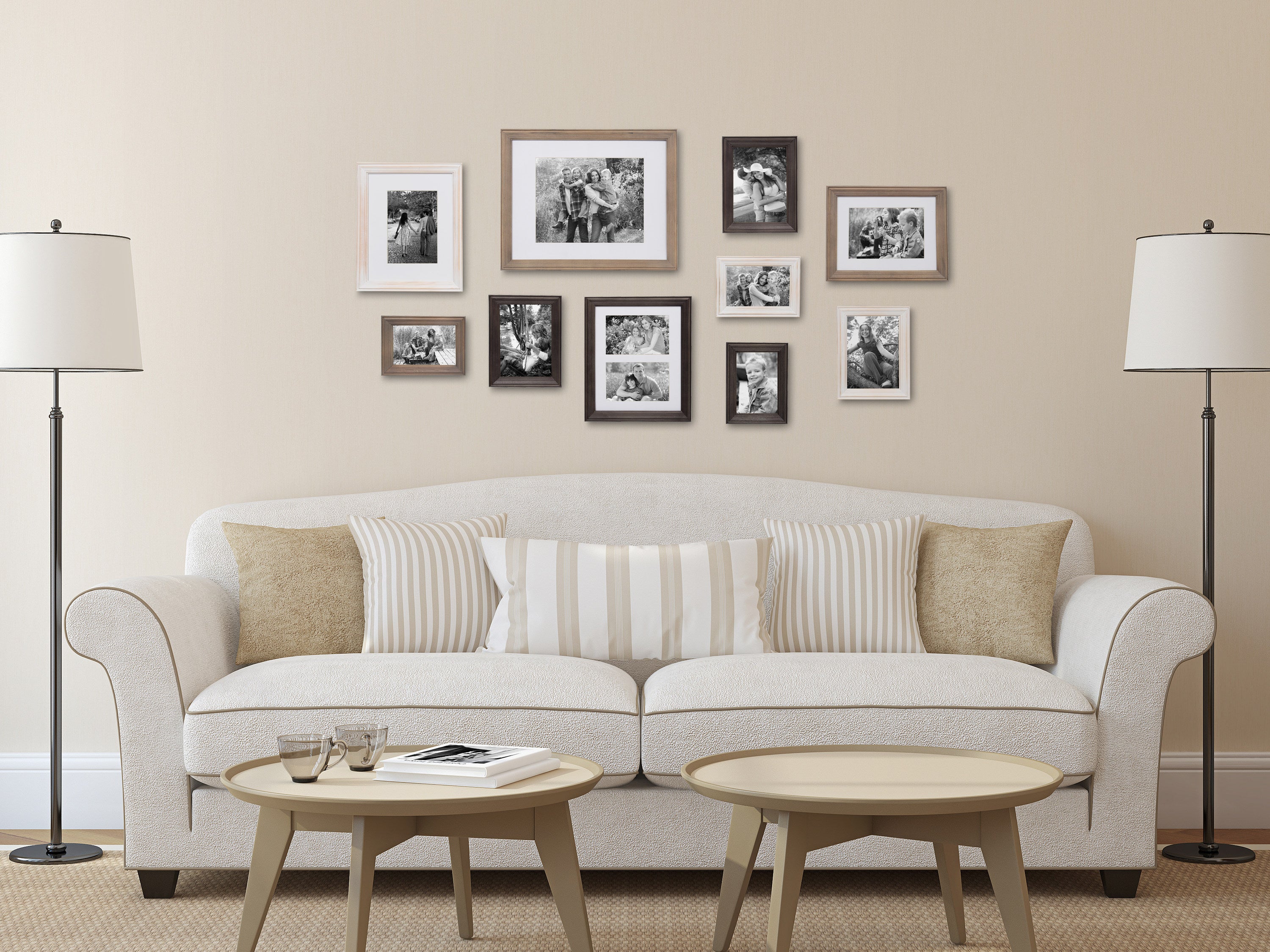 Frame Box Set Gray White 10 Piece 7