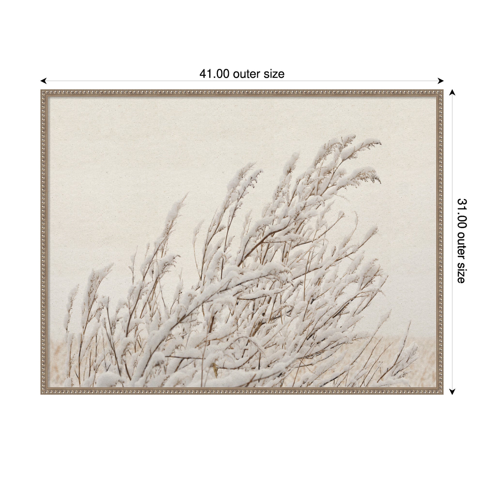 Mounted Canvas Bradford Bead Silver 41x31 2