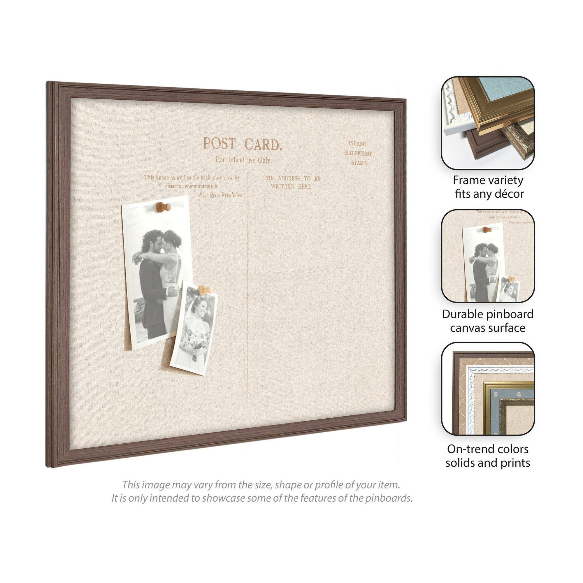 Pinboard Lucie Black 37x25 5