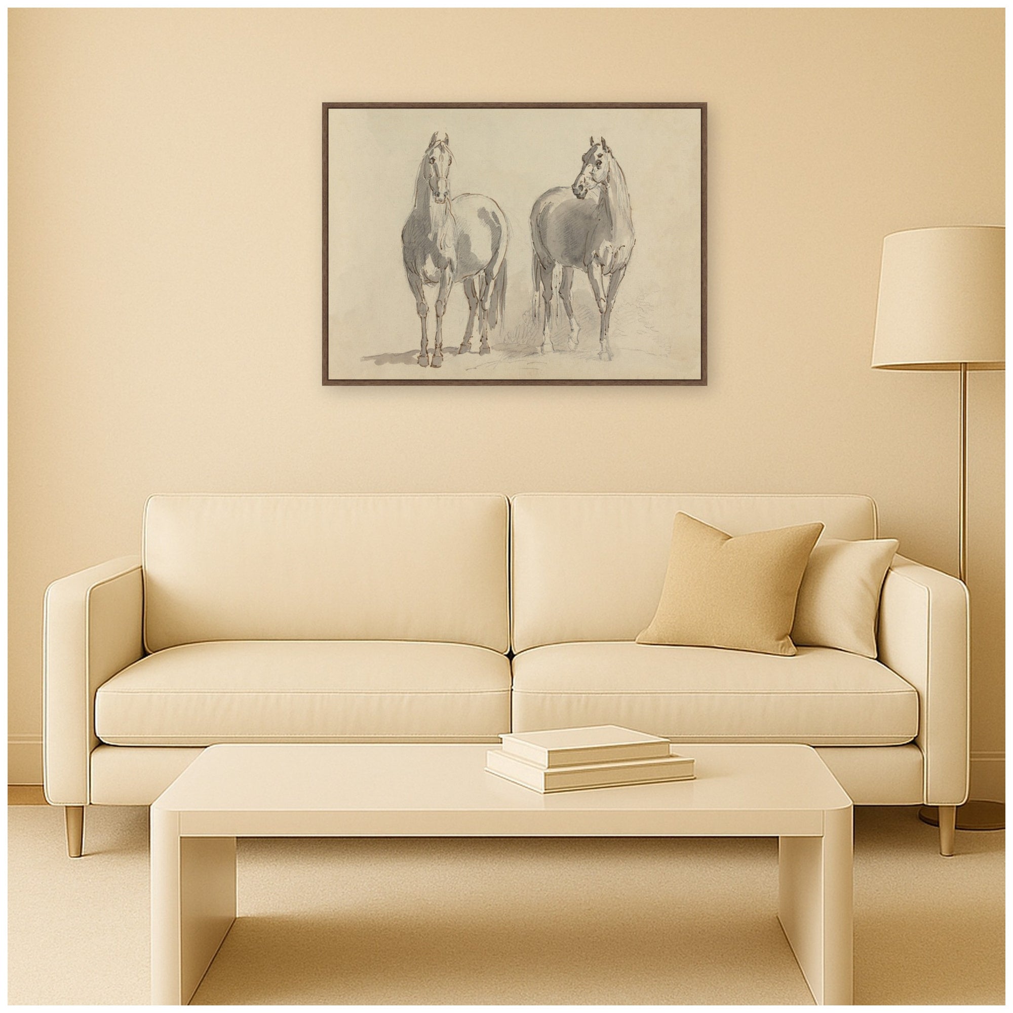 Framed Canvas 38x28 Sylvie Walnut 5