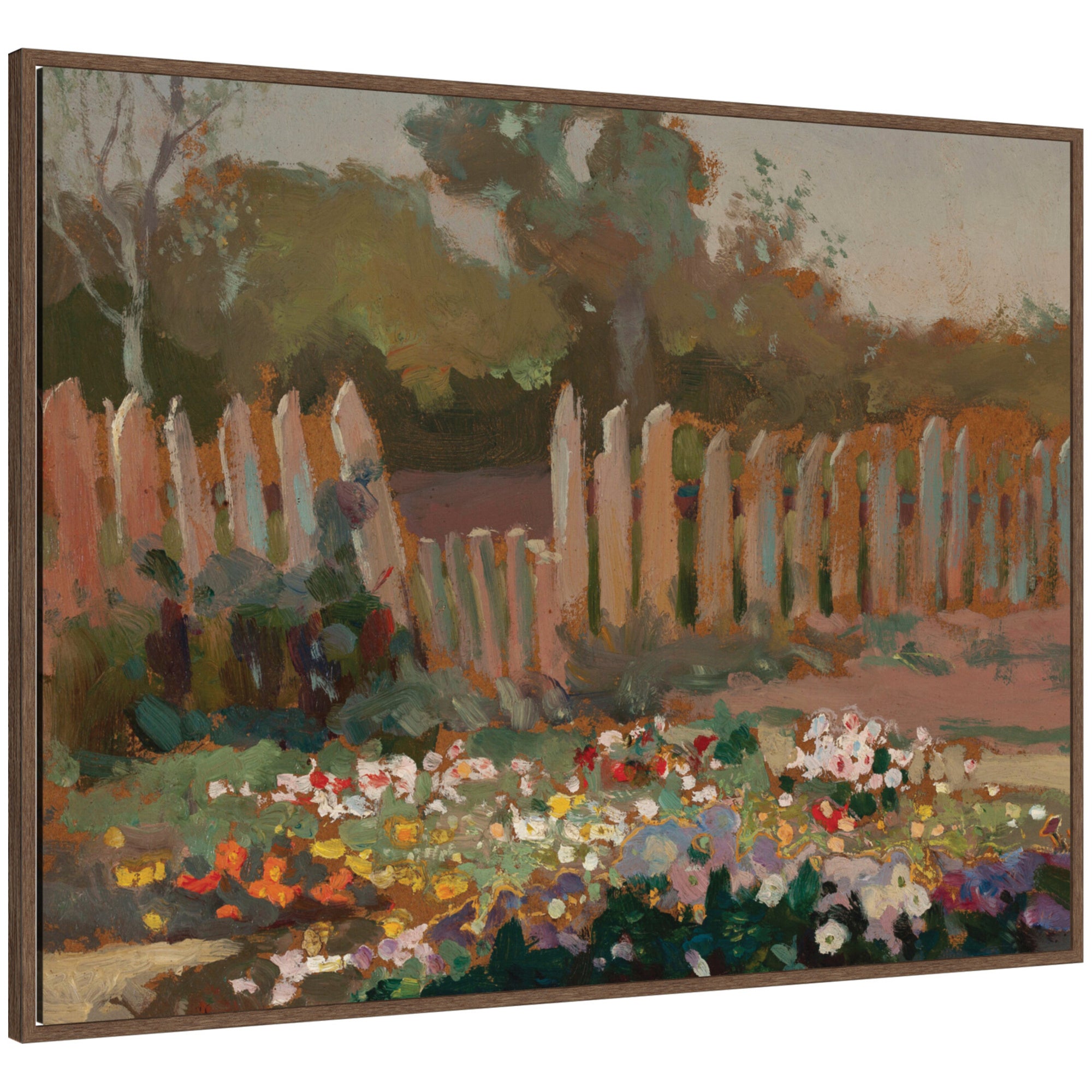 Framed Canvas 42x32 Sylvie Walnut 1