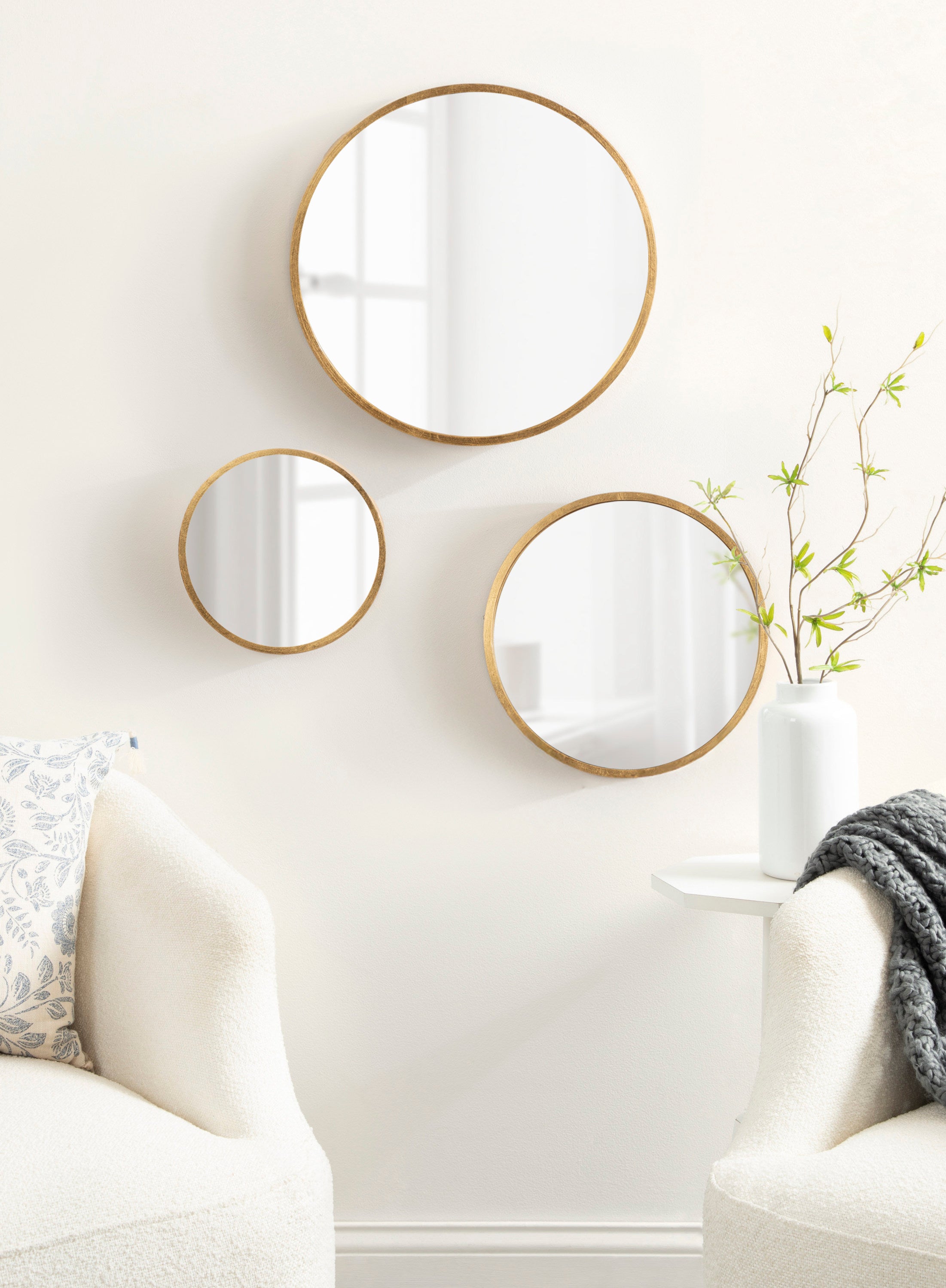 Mirror Set Gold 3pc 6