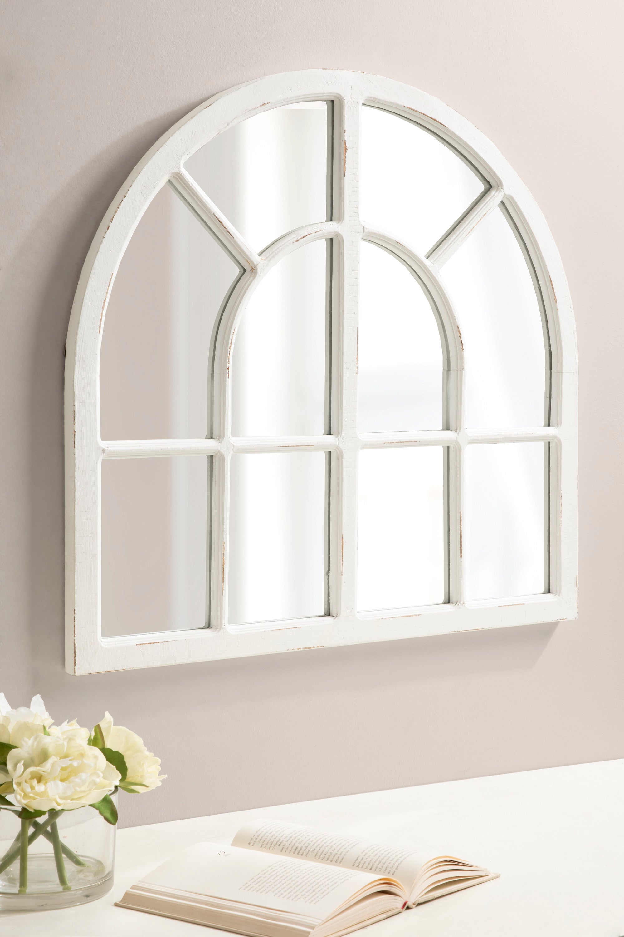 Windowpane Mirror White 30x29 6
