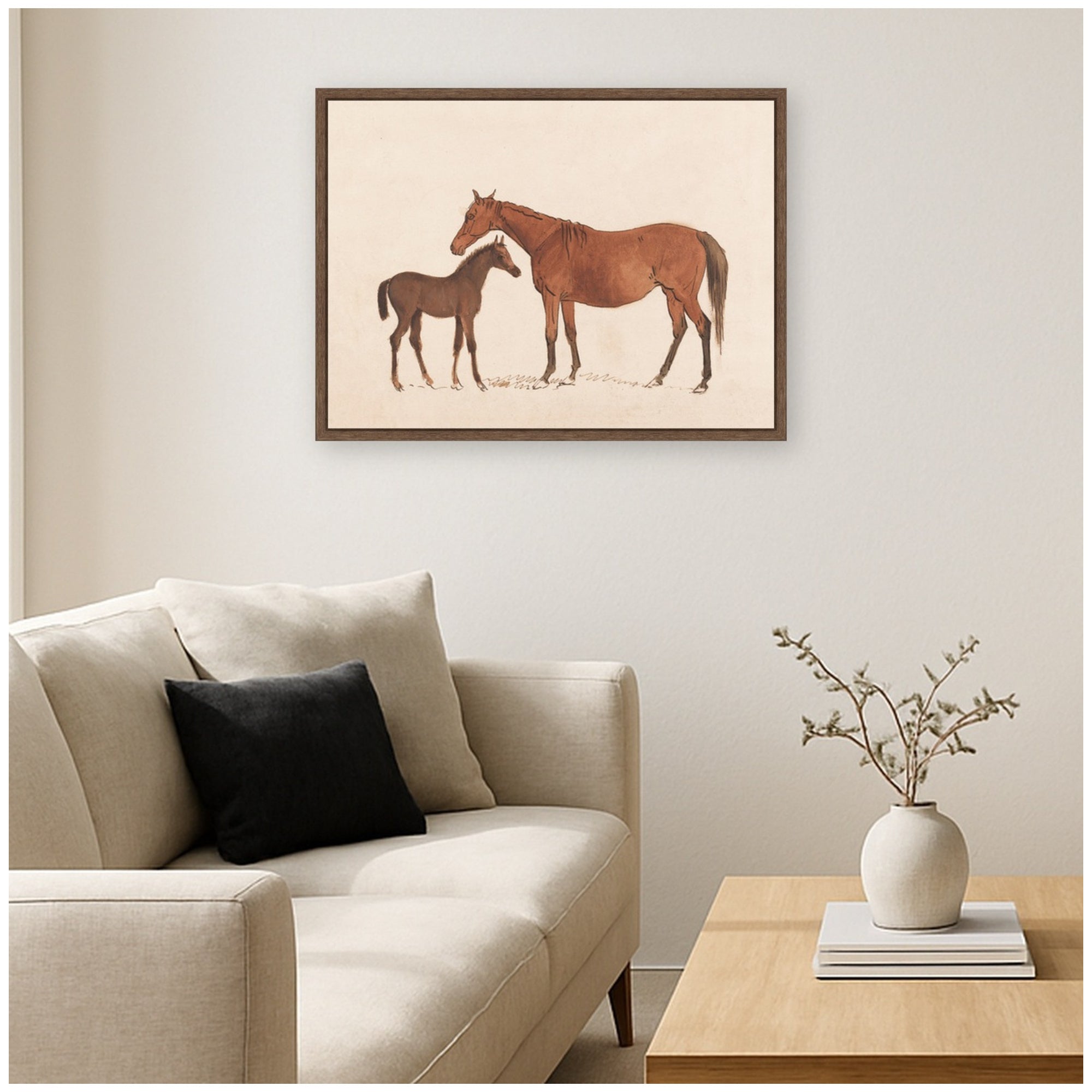 Framed Canvas 24x18 Sylvie Walnut 7