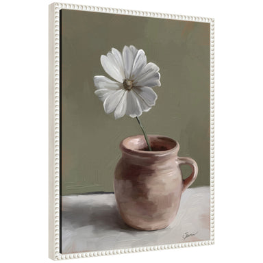 Framed Canvas 18x24 Sylvie Beaded White 1