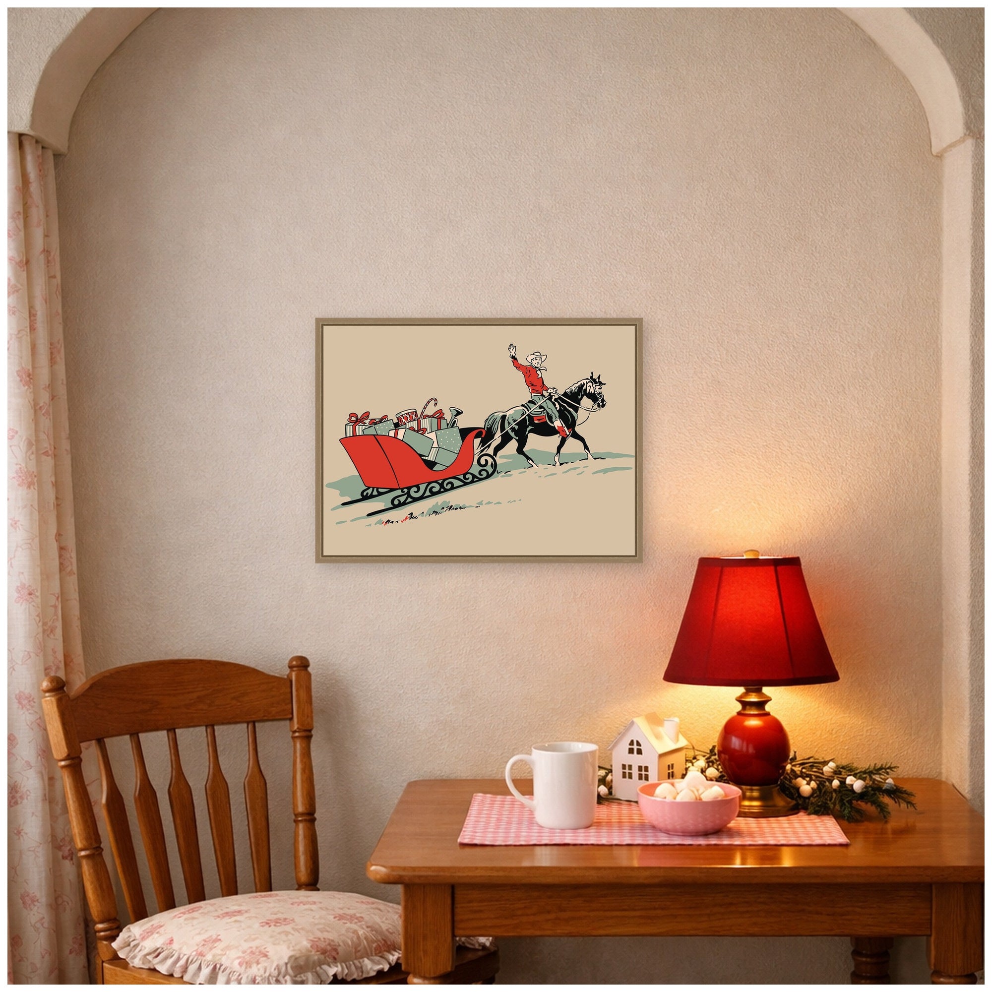 Framed Canvas Sylvie Dark Gold 24x18 5