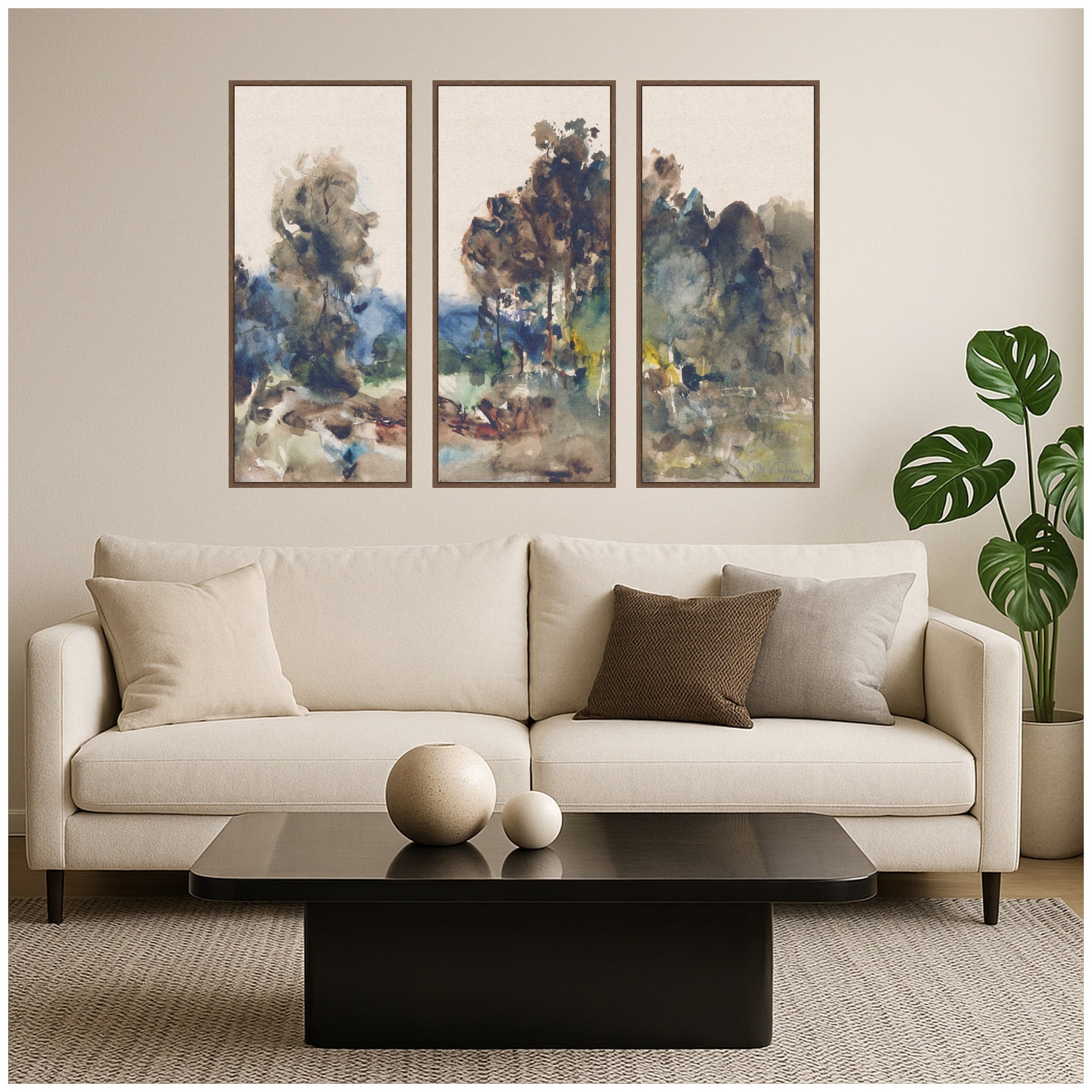 Art Set 3 Piece Set 18x40 Sylvie Walnut 6