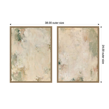 Framed Canvas Sylvie Dark Gold 2 Piece Set 18x24 2