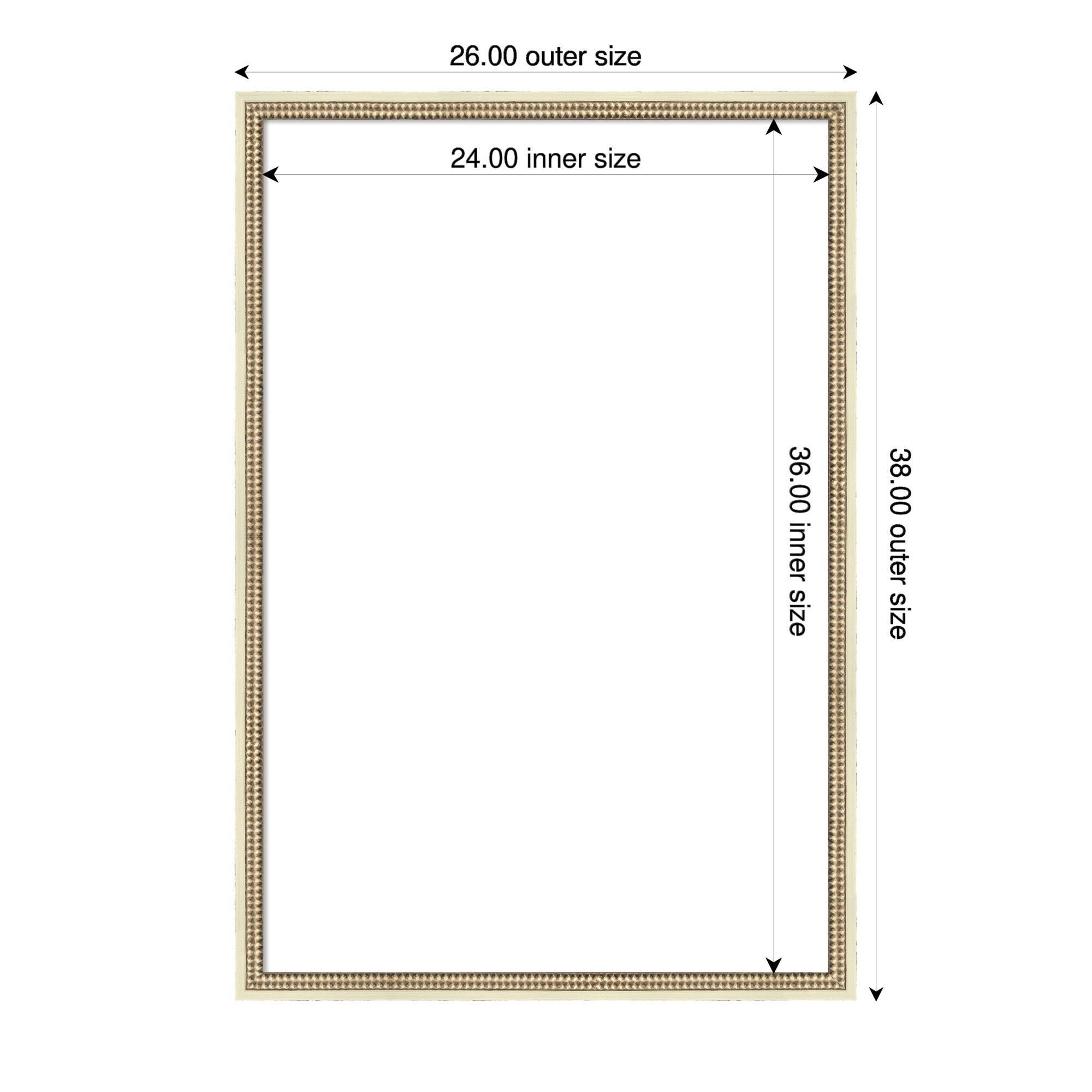 Dry Erase Board Castellan Distressed White 26x38 2