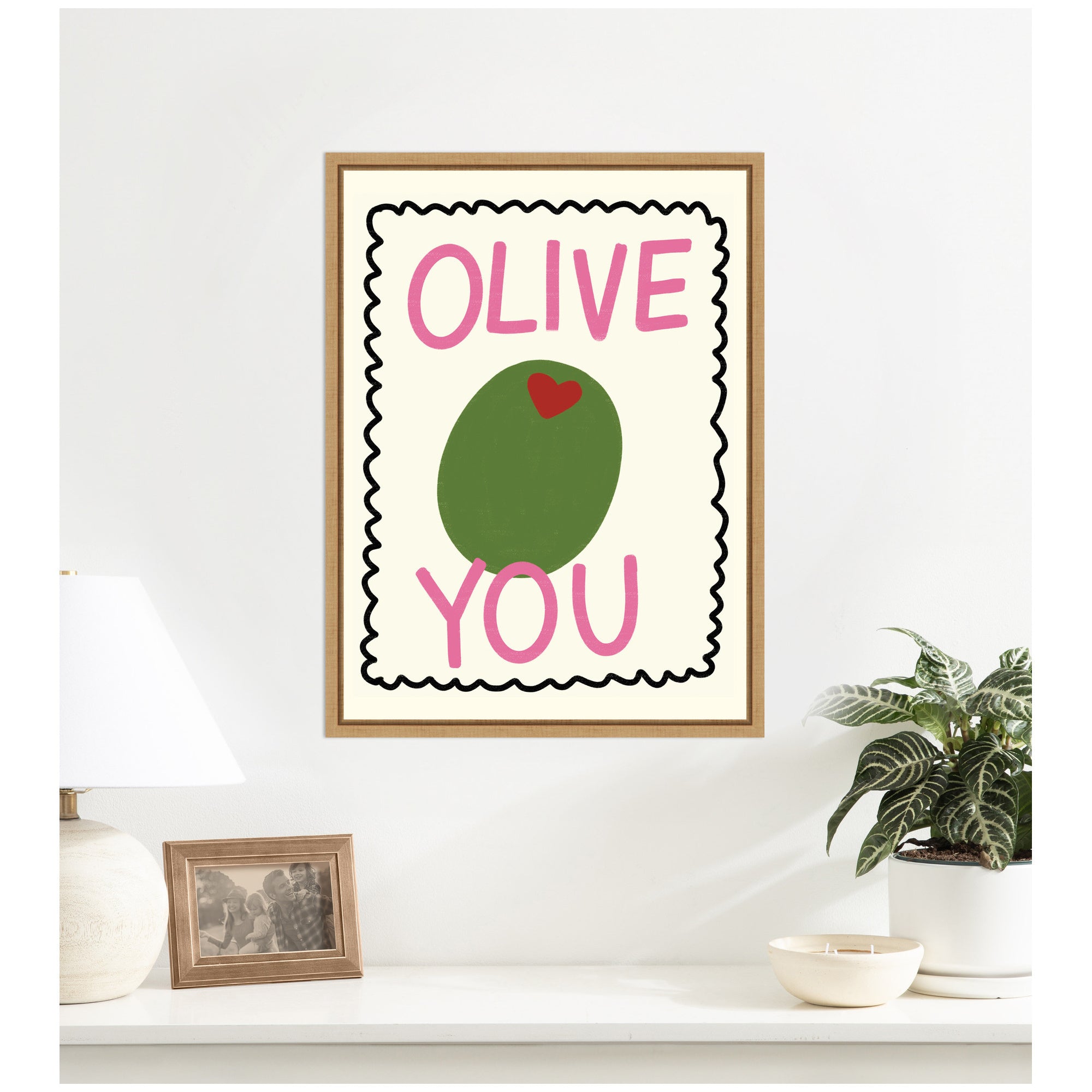 Olive You by Megan Ryan Framed Canvas Wall Art Print
