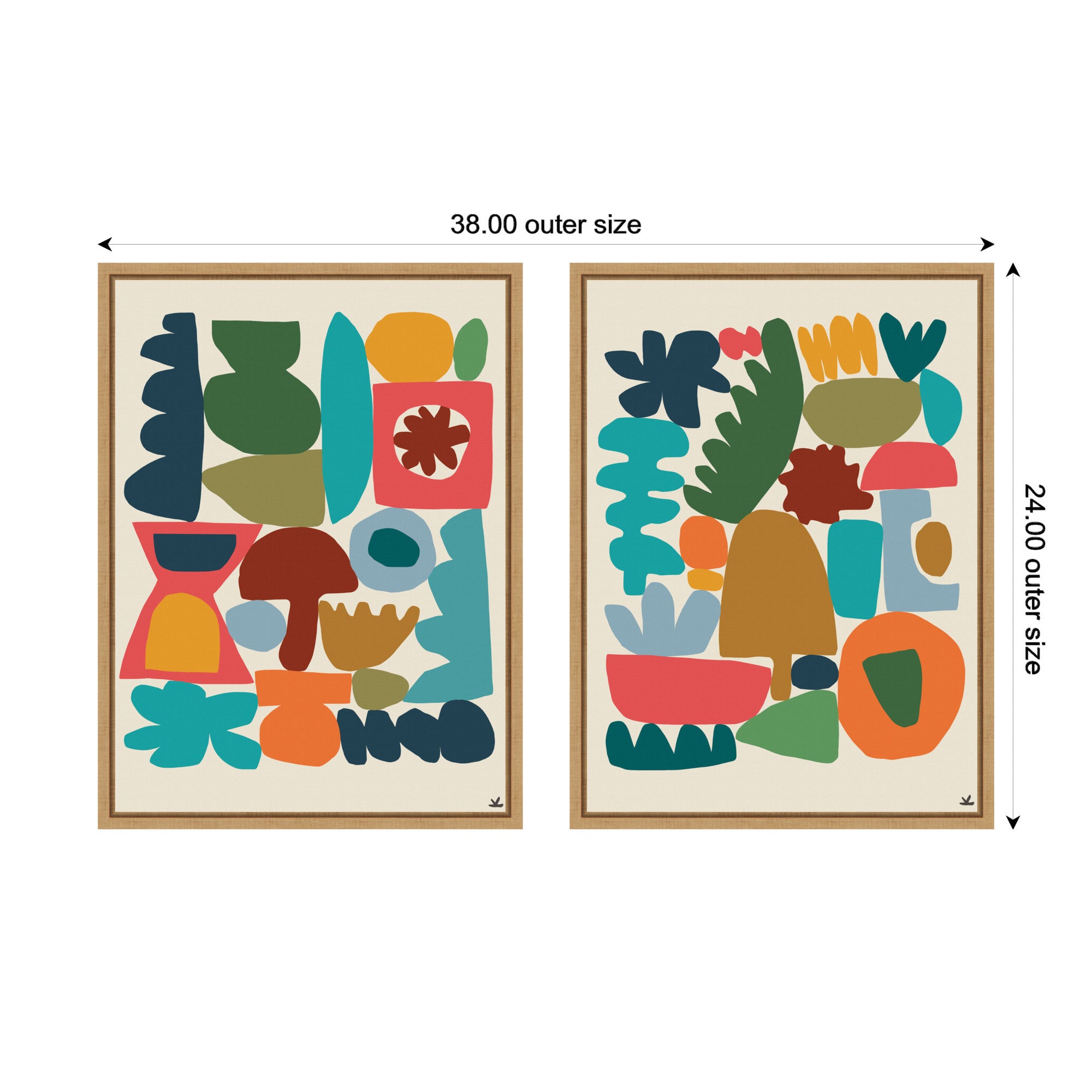 Garden Songs PT 1 & 2 2 Piece Framed Canvas Wall Art Set by Kelly Knaga