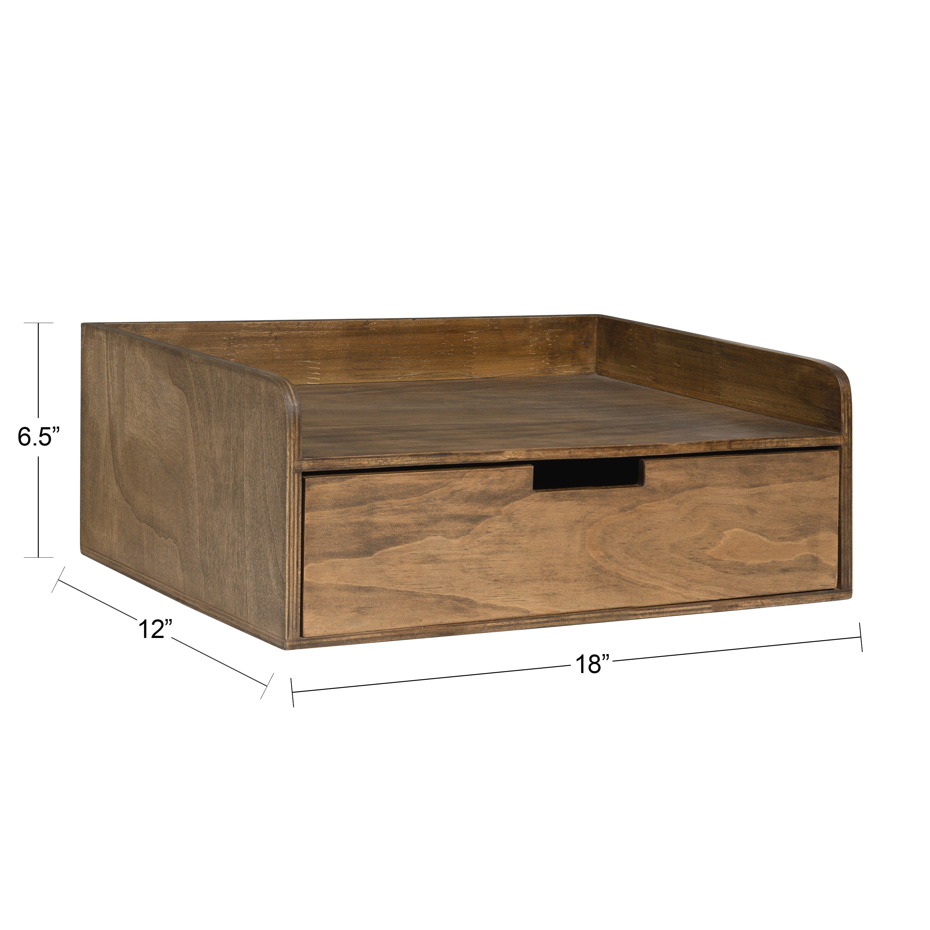 Floating Side Table Rustic Brown 18x12x7 2