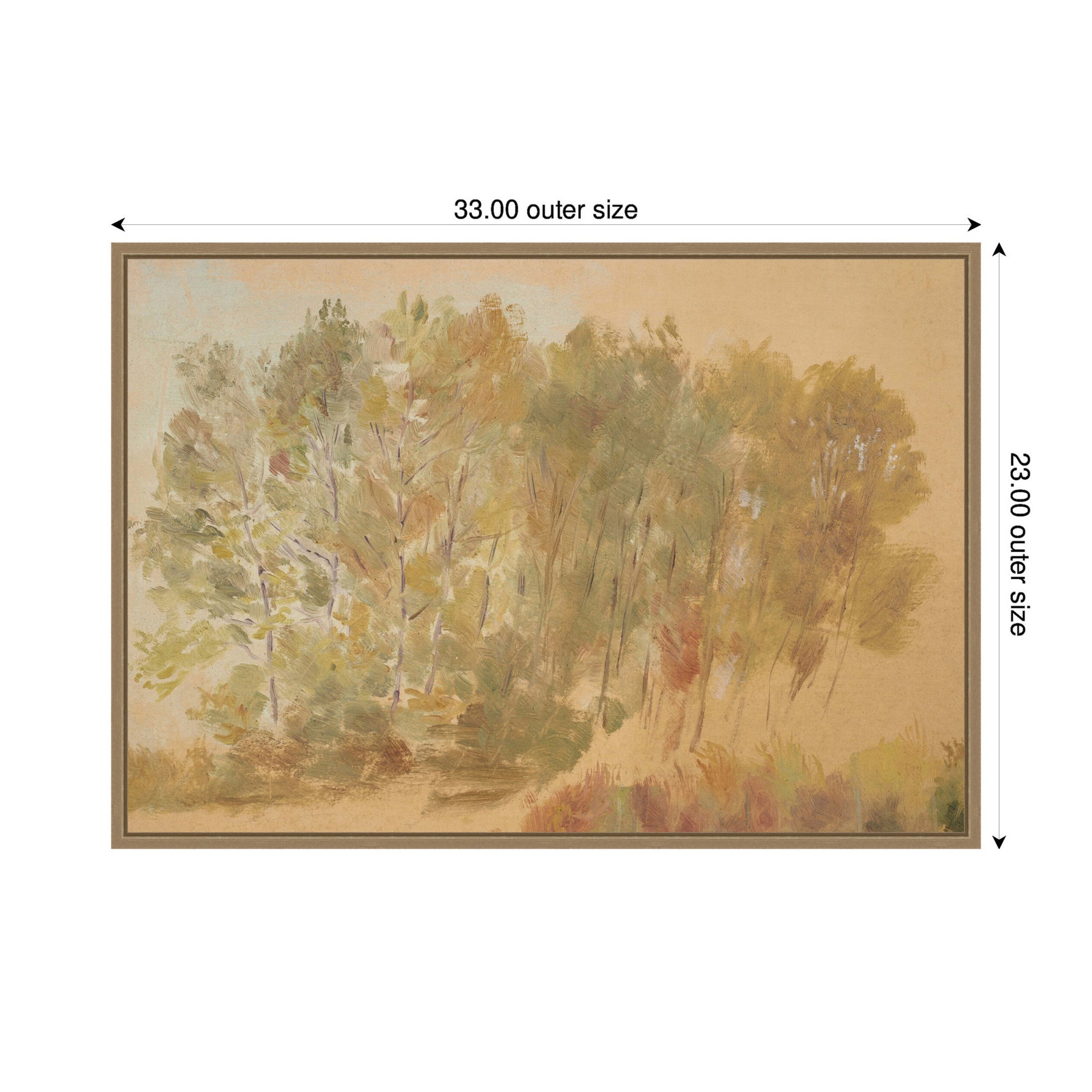 Framed Canvas 33x23 Sylvie Dark Gold 2