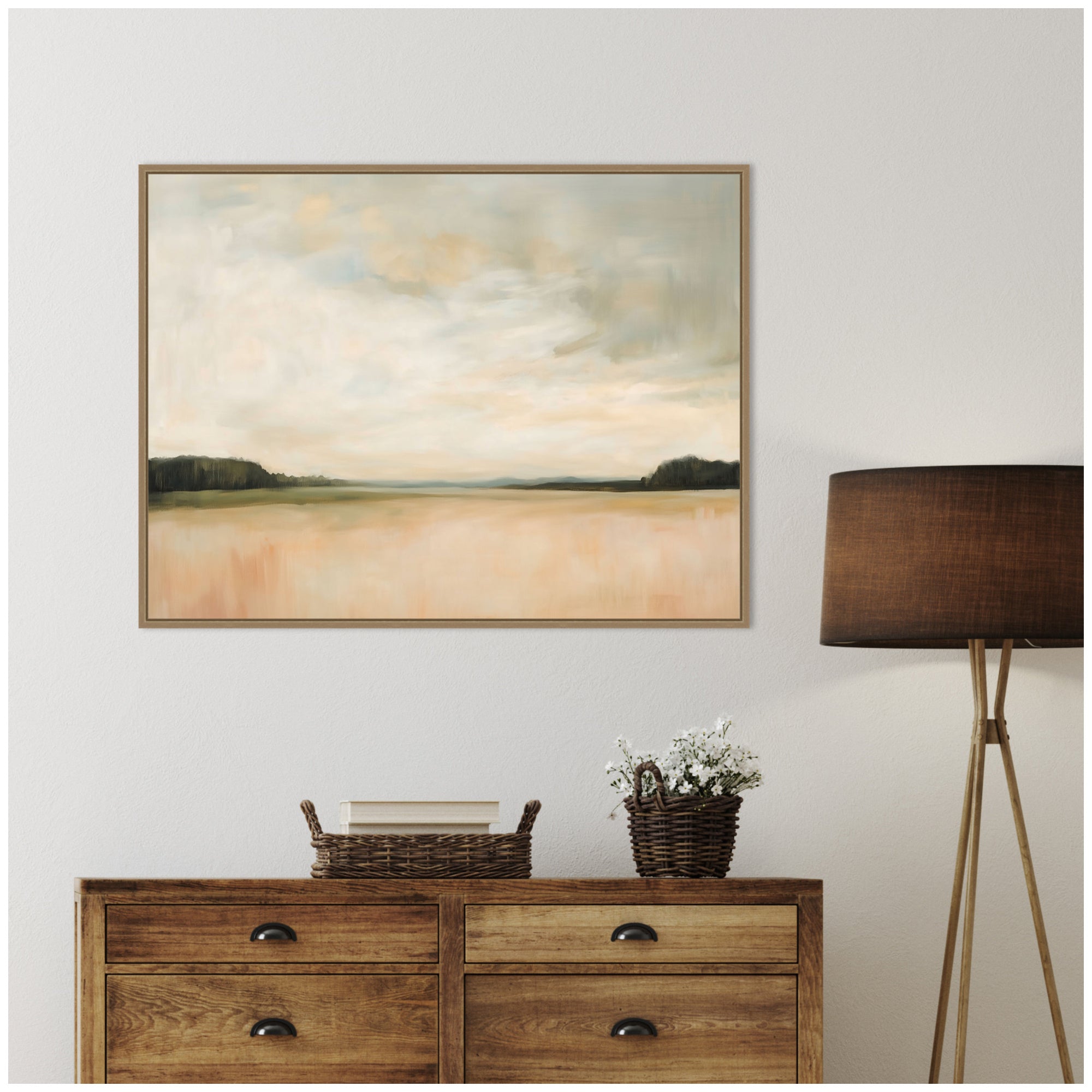 Framed Canvas 42x32 Sylvie Dark Gold 7