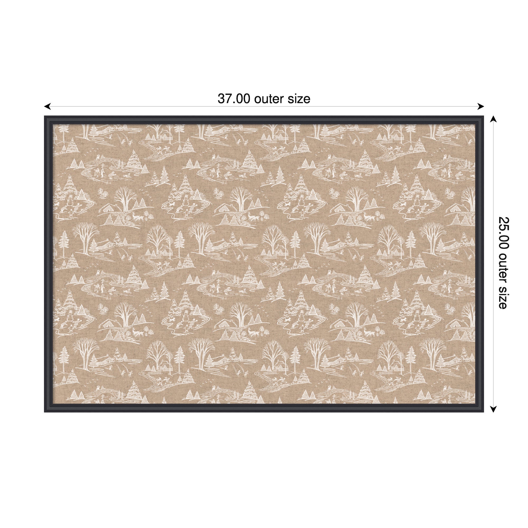 Pinboard Edith Black 37x25 2