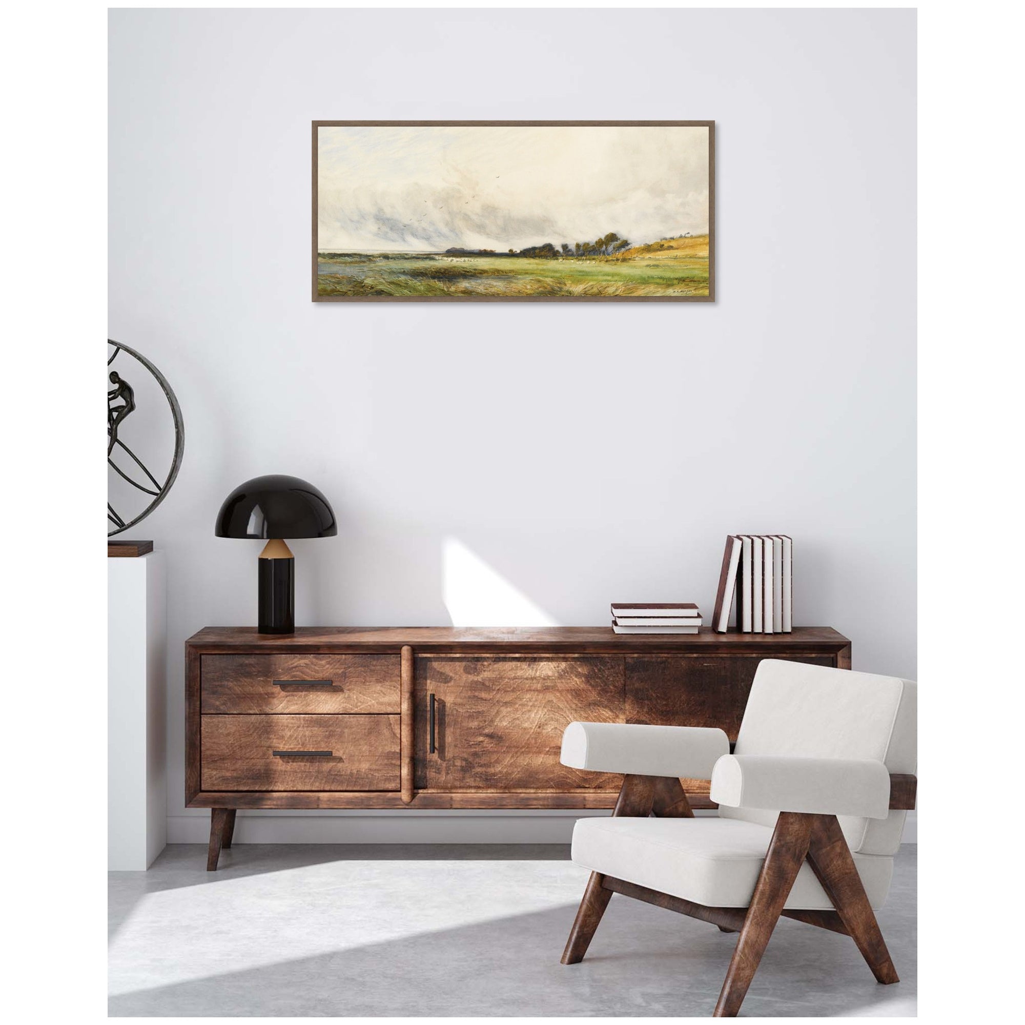 Framed Canvas 40 x 18 Sylvie Walnut 5