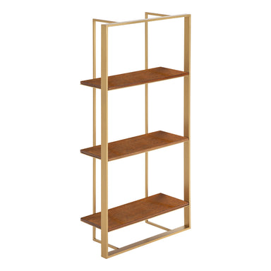Accent Shelf 15x32 Walnut Brown Gold 1