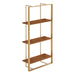 Accent Shelf 15x32 Walnut Brown Gold 1