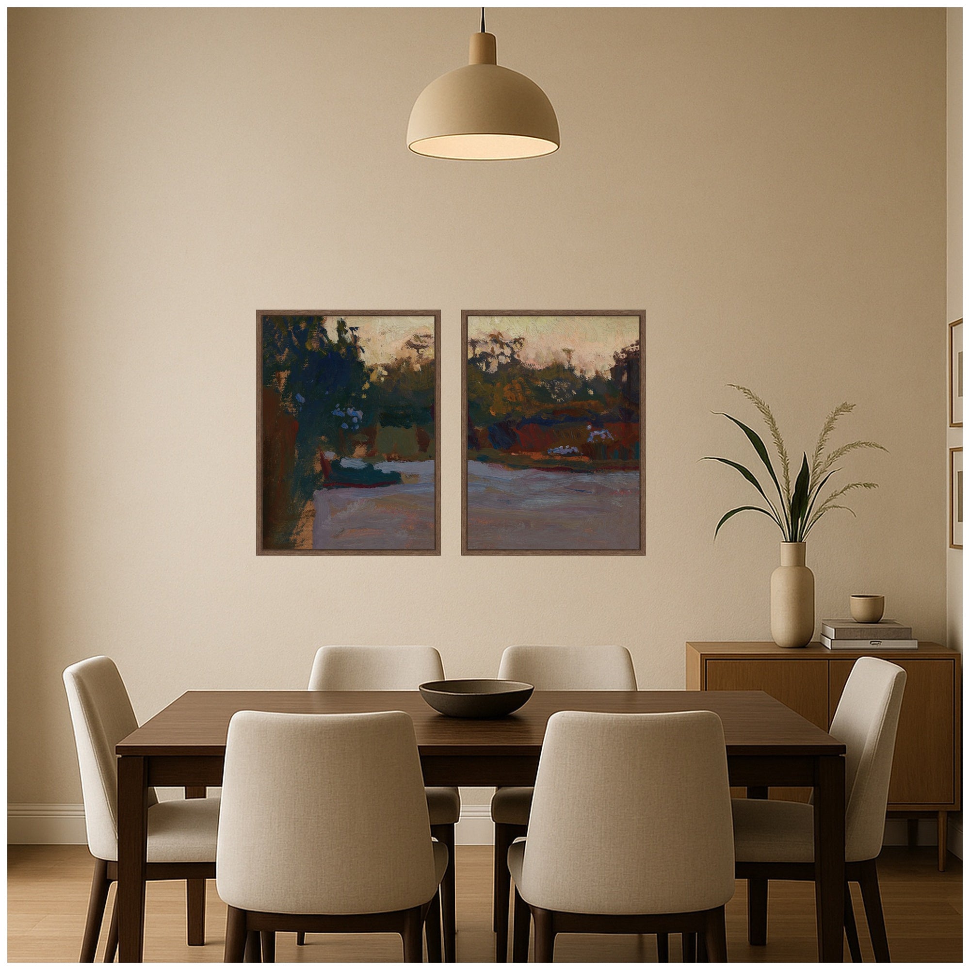 Art Set 2 Piece Set 18x24 Sylvie Walnut 7