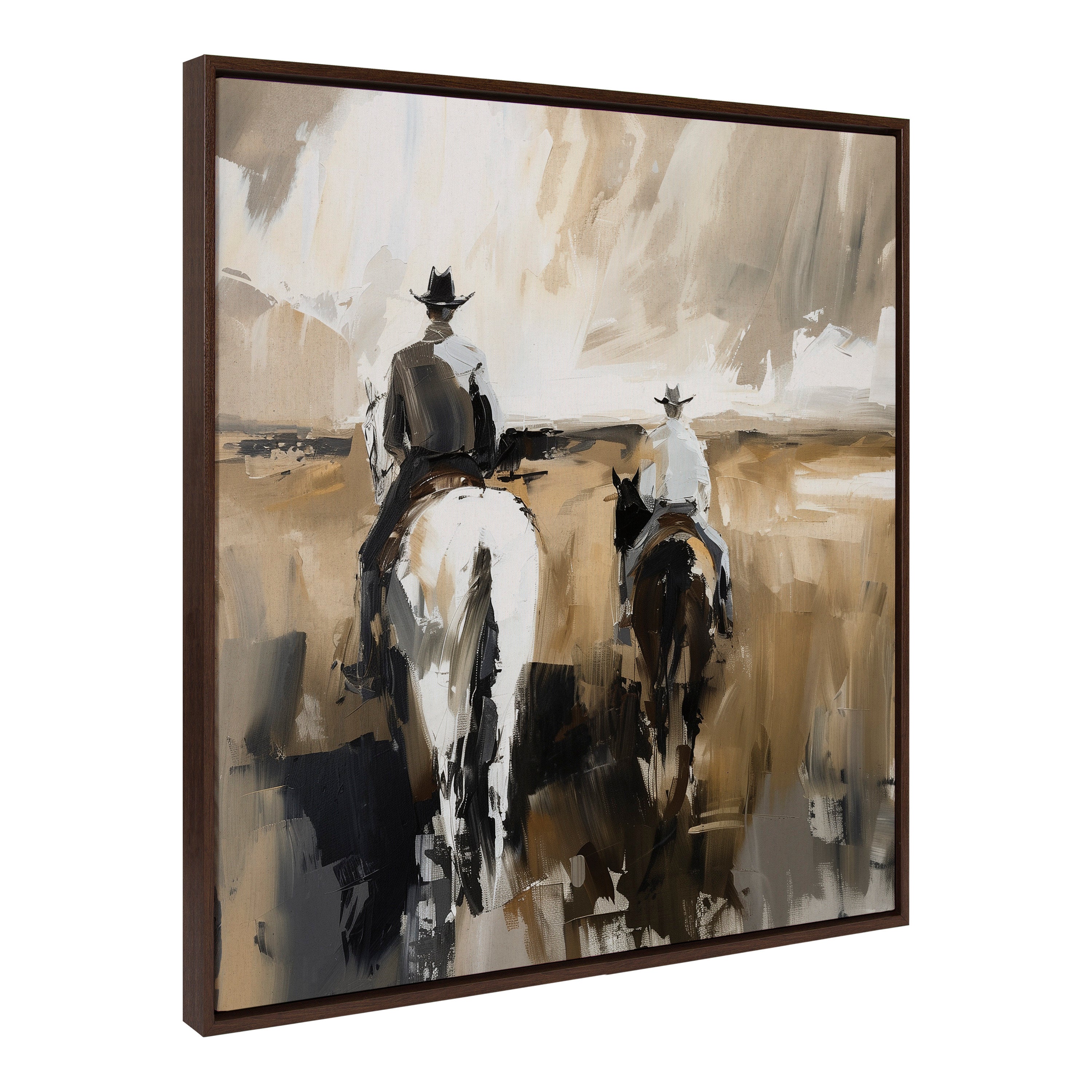 Framed Canvas 30x30 Sylvie Walnut 1