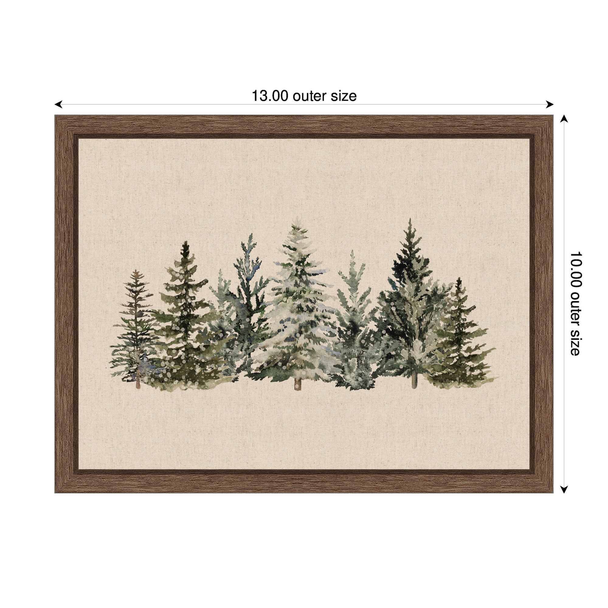 Framed Canvas Sylvie Walnut 13x10 2
