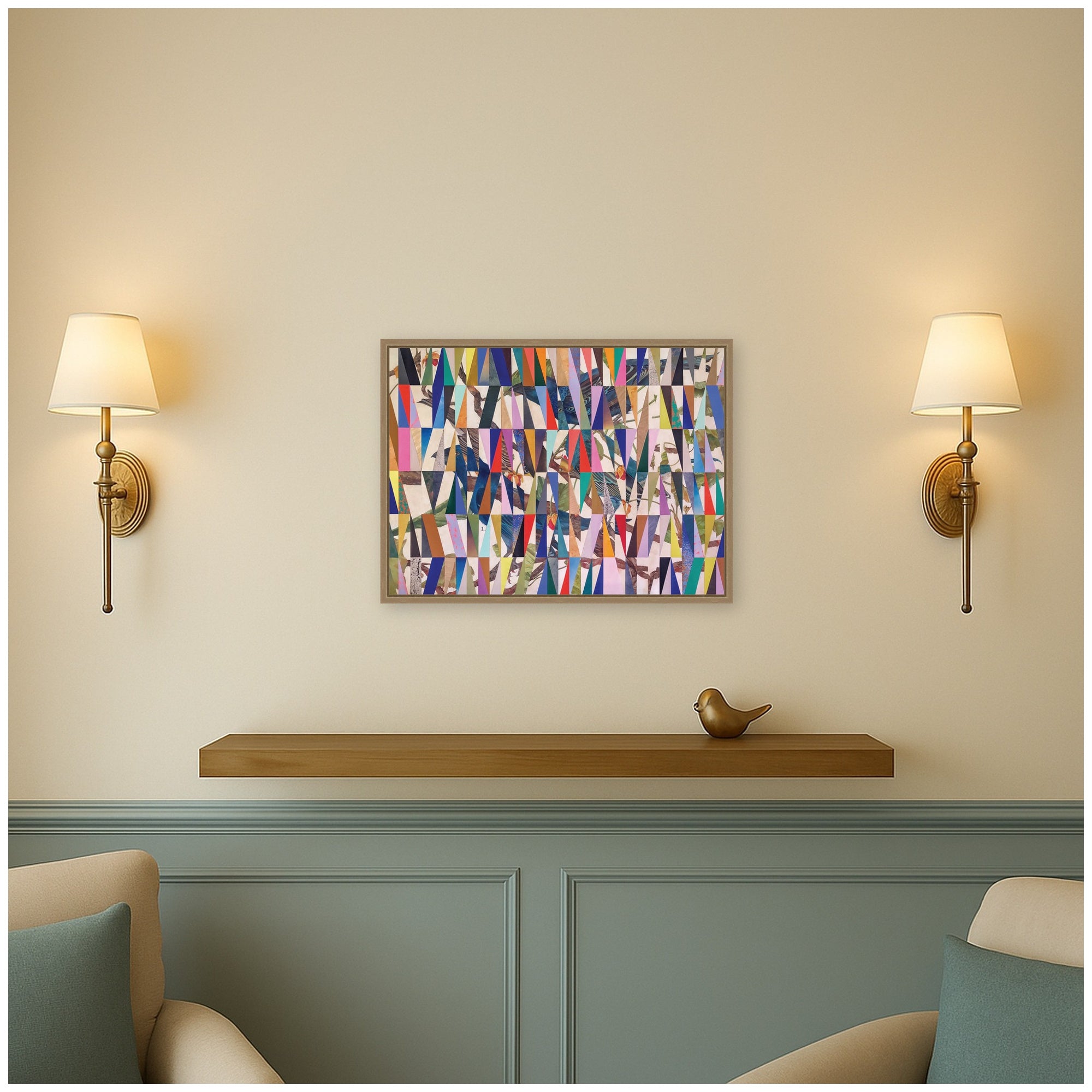 Framed Canvas 24x18 Sylvie Dark Gold 6