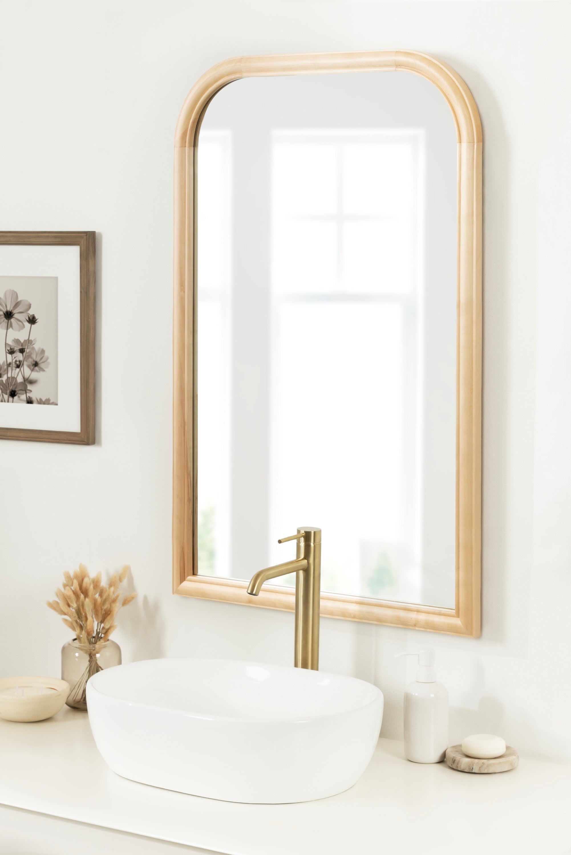 Arch Mirror Natural 24x36 7