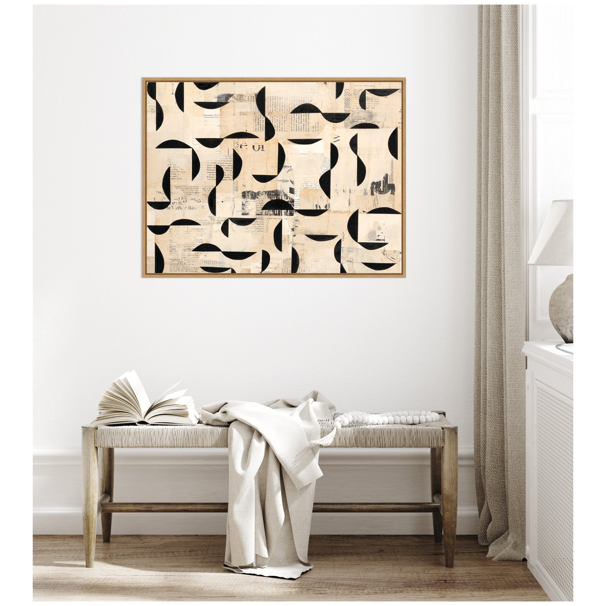 Half Moon Bay  by Felicia Dadak Framed Canvas Wall Art Print