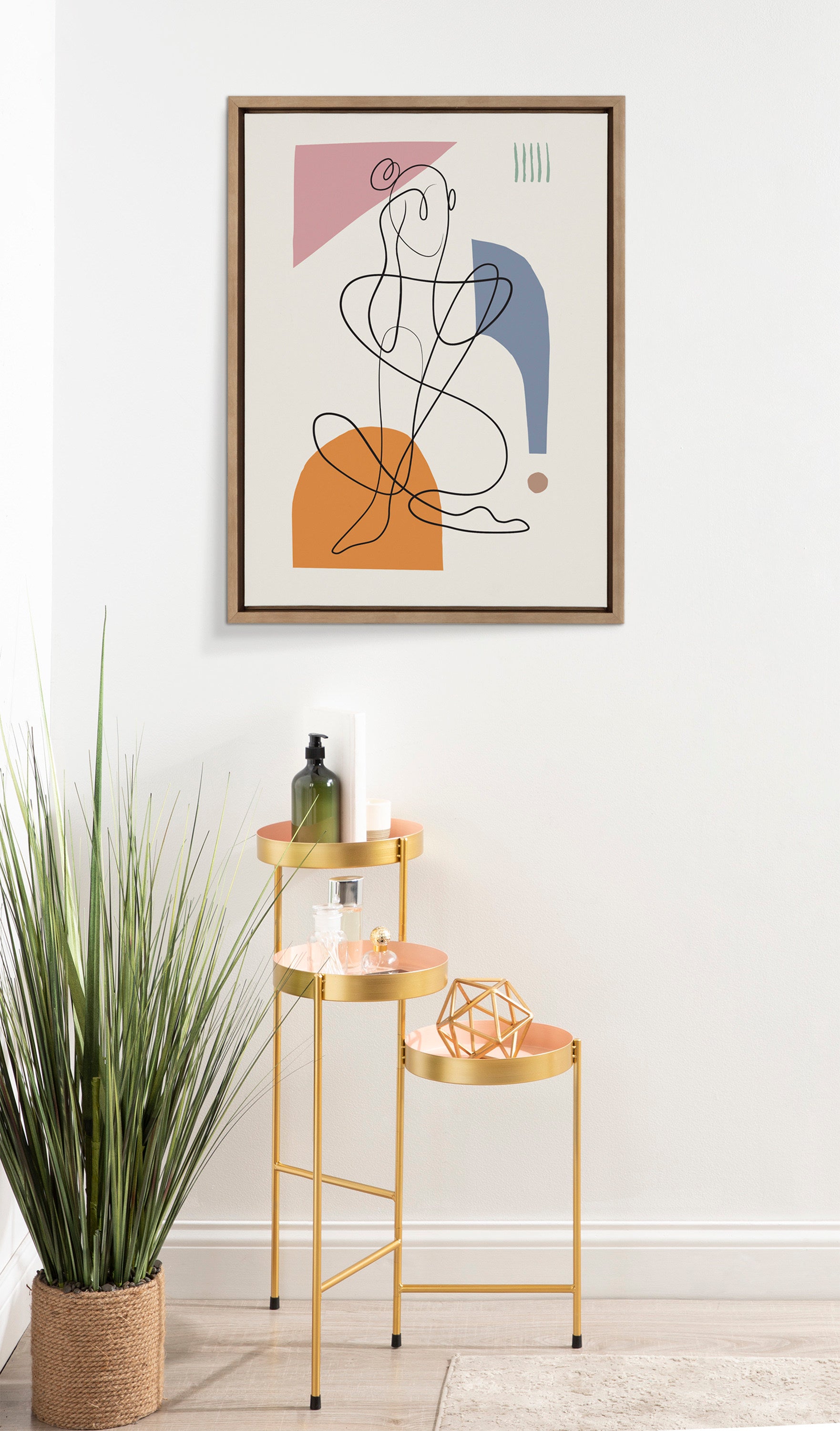 Framed Canvas Sylvie Dark Gold 18x24 7