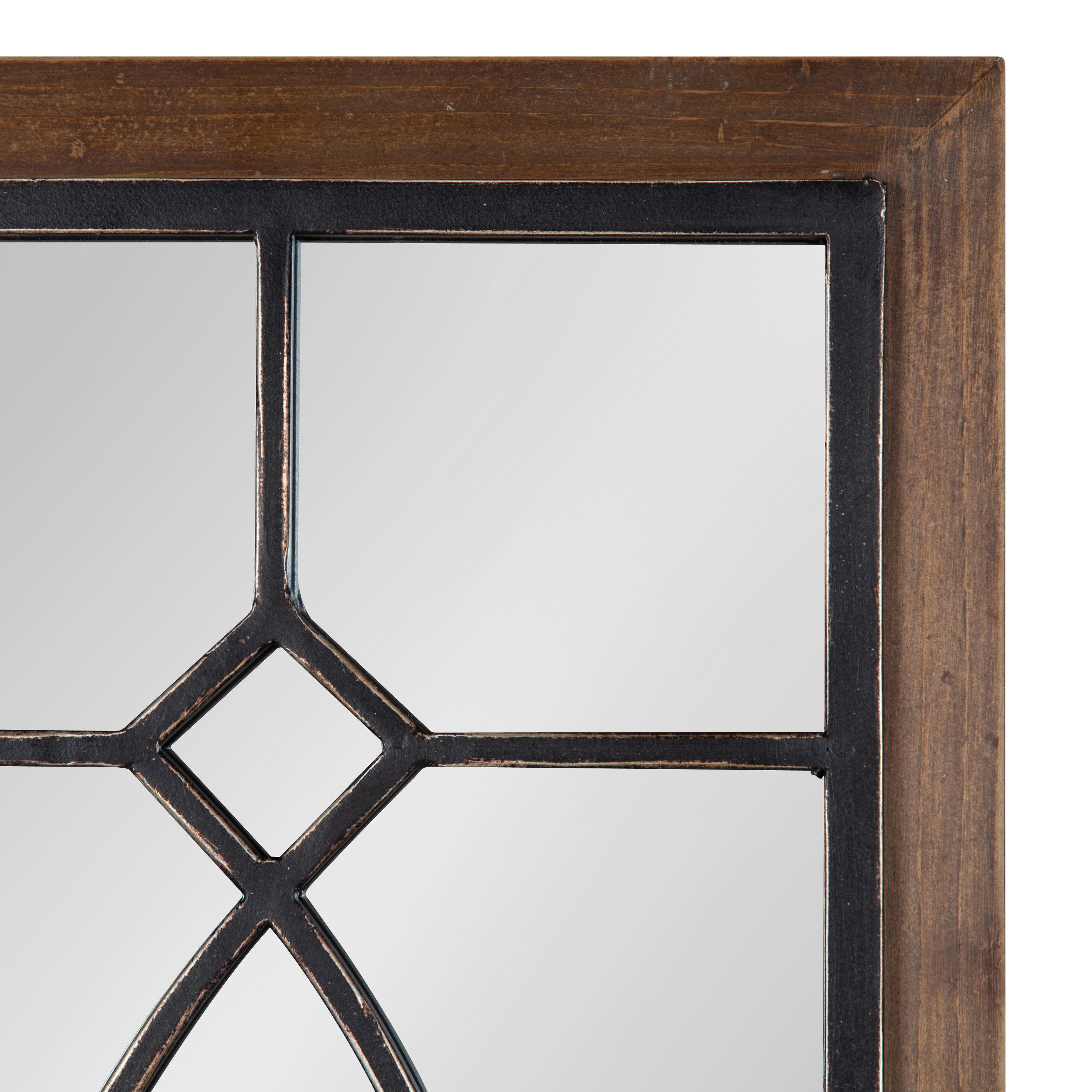 Decorative Mirror Walnut Brown 13x30 4