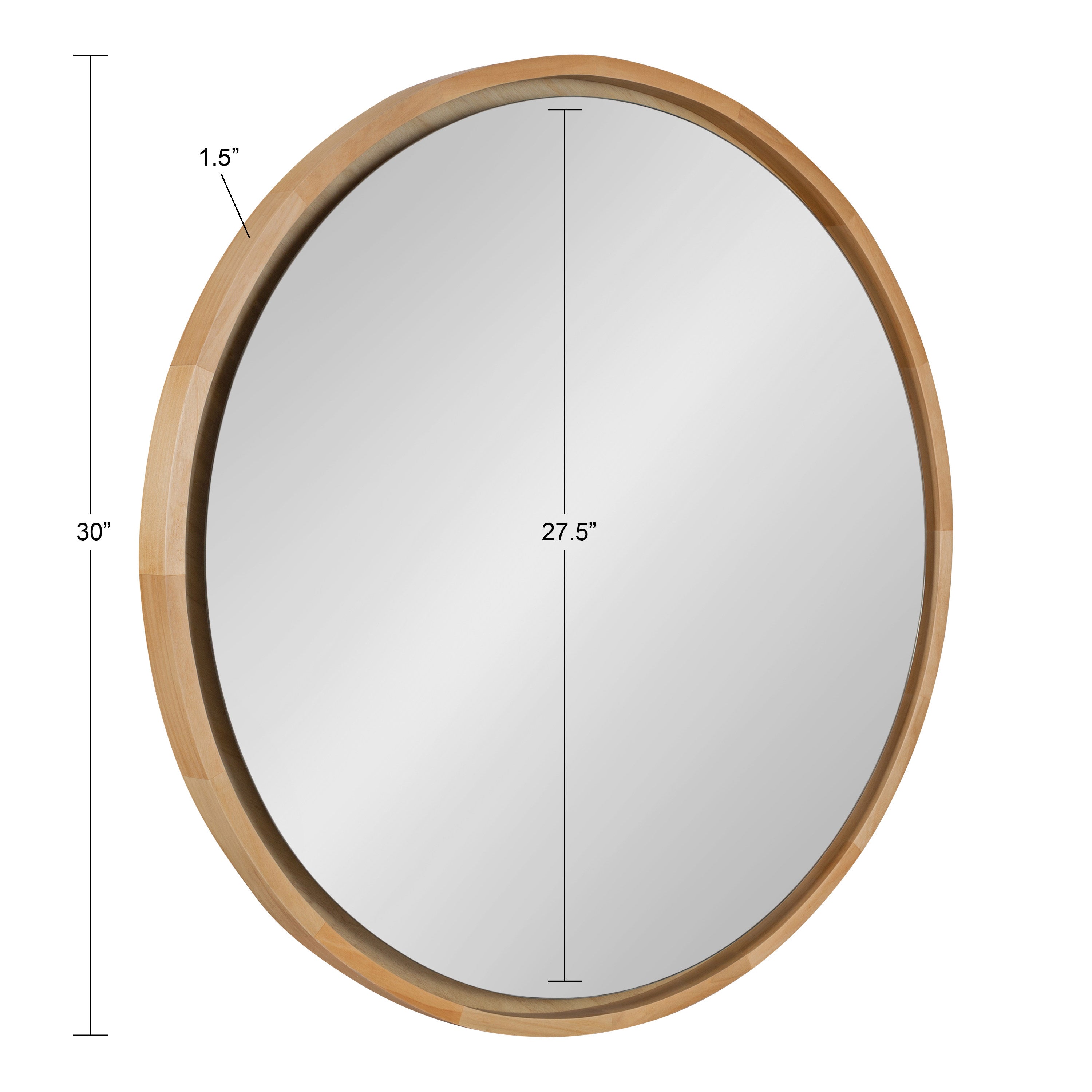 Round Mirror Natural 30" Diameter 6