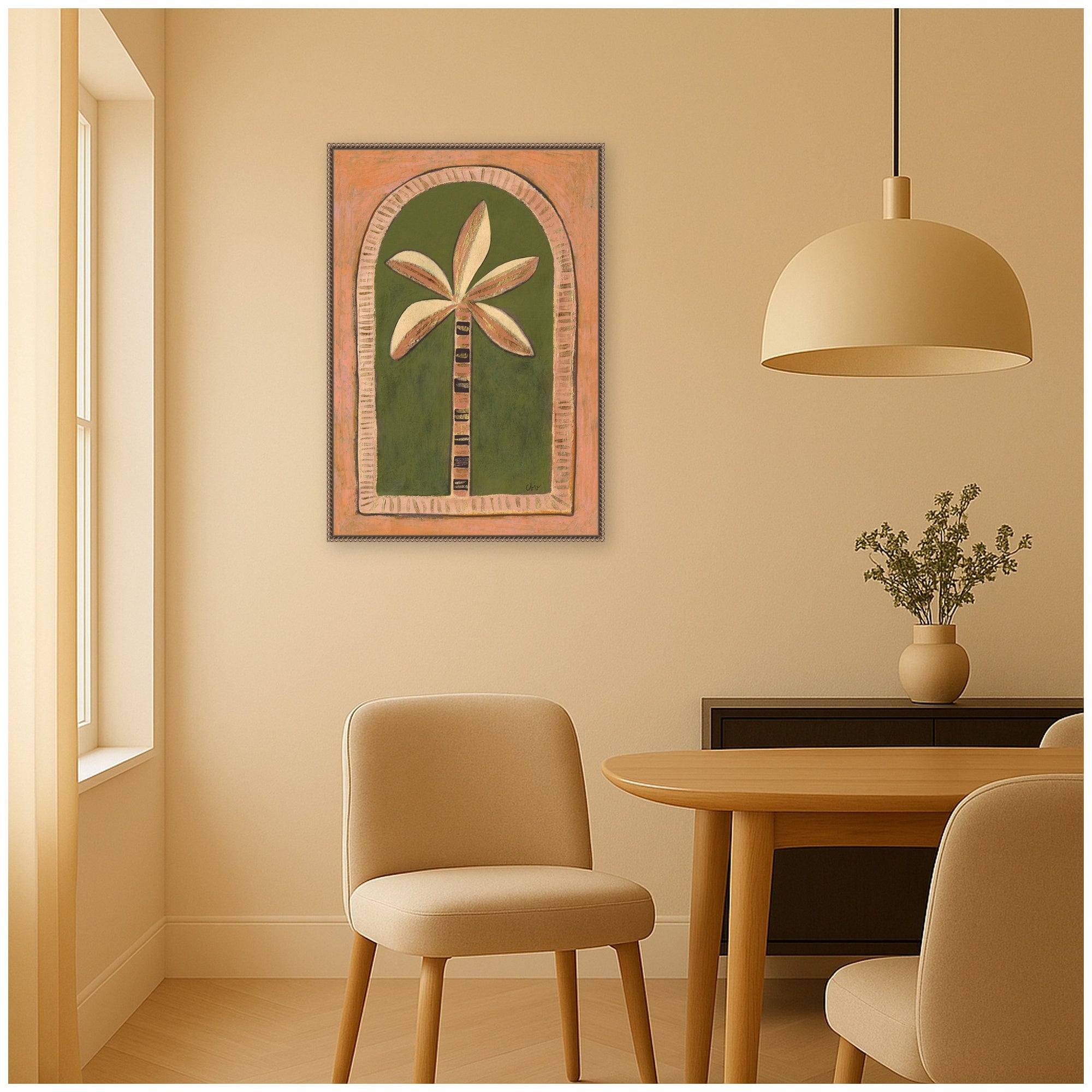 Framed Canvas 23x33 Sylvie Beaded Dark Gold 6